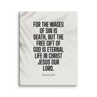 Romans 6:23 Bible Verse, eternal life Canvas Print Wall Art 11″×14″