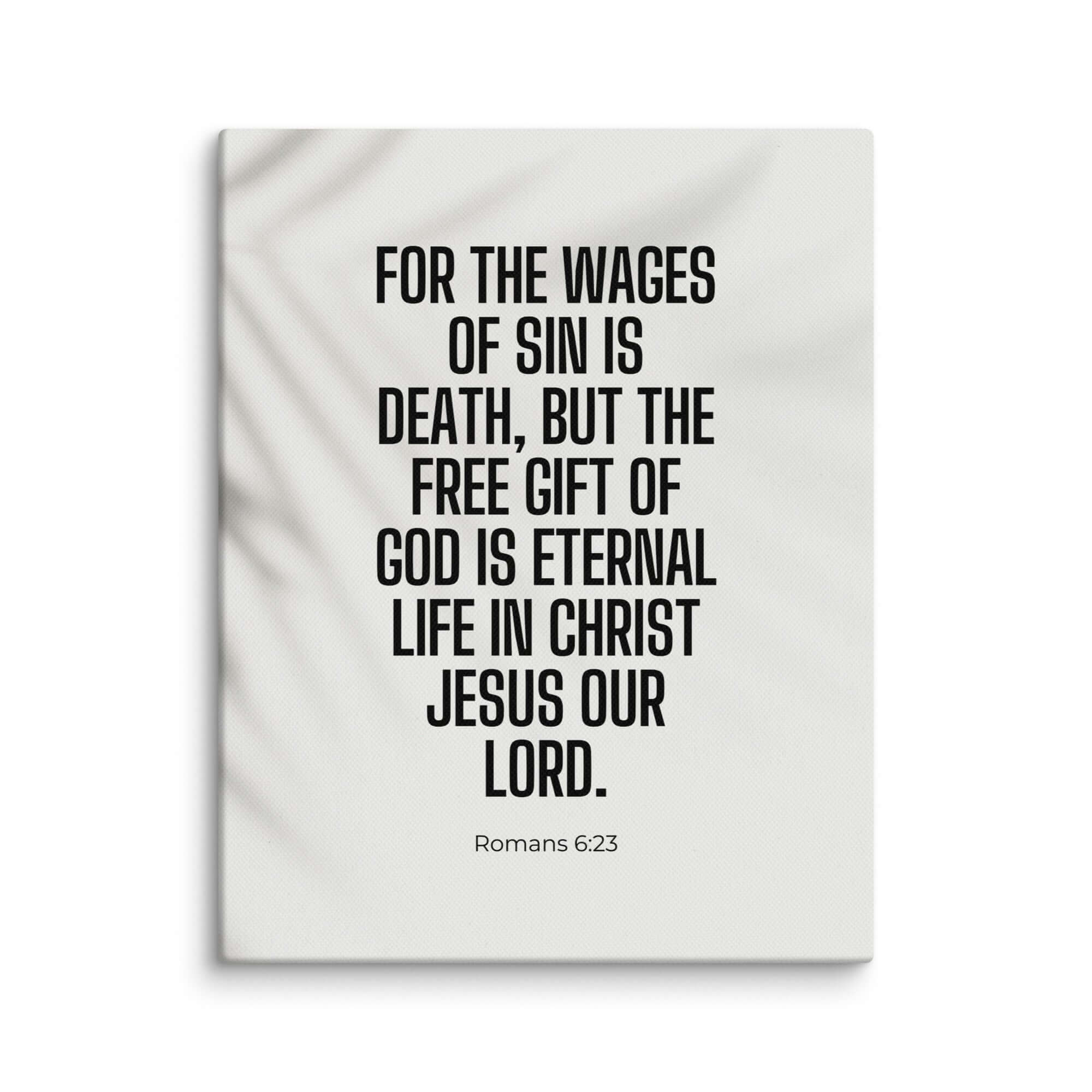 Romans 6:23 Bible Verse, eternal life Canvas Print Wall Art 11″×14″
