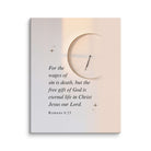 Romans 6:23 Bible Verse, our Lord Canvas Print Wall Art 11″×14″
