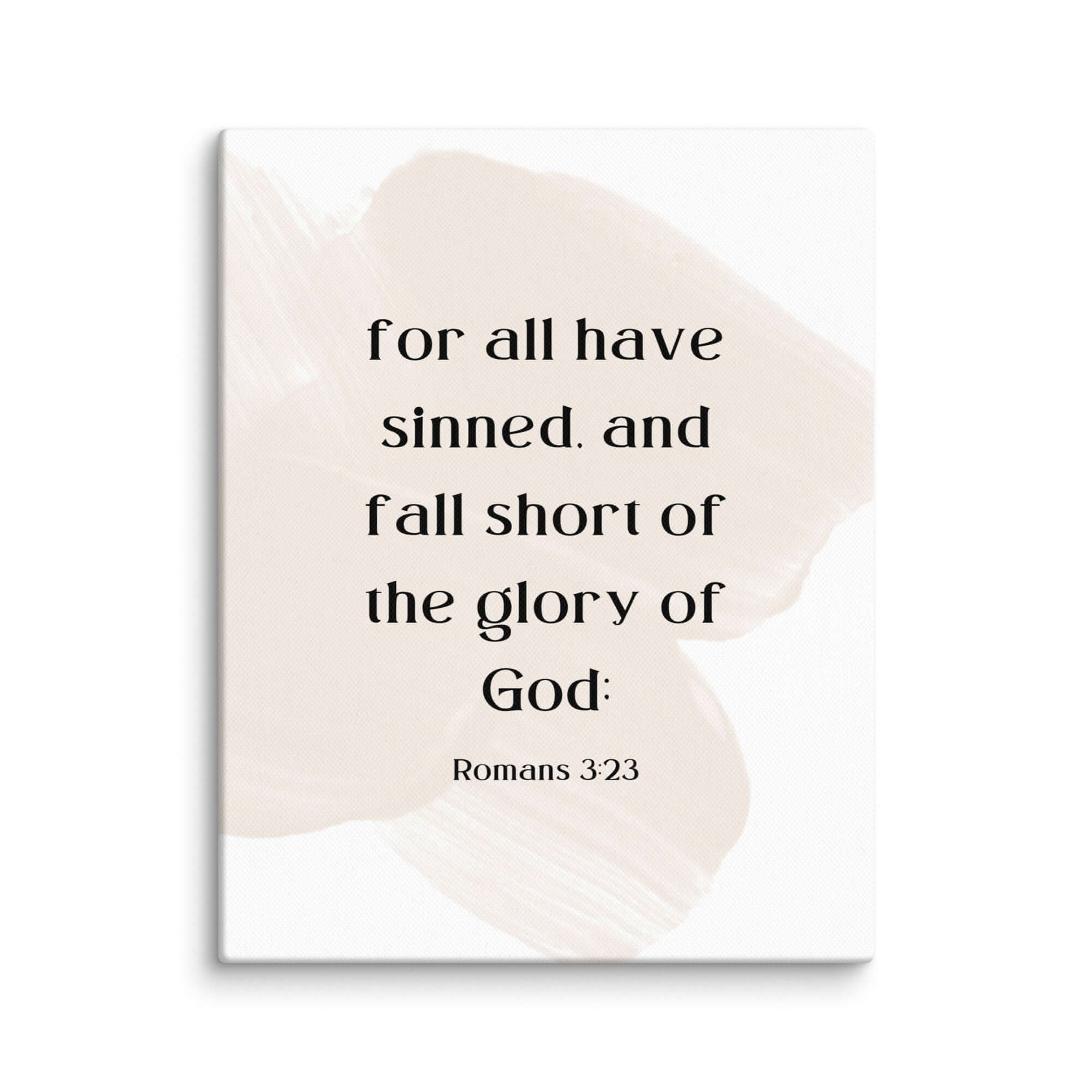 Romans 3:23 Bible Verse, fall short Canvas Print Wall Art 11″×14″