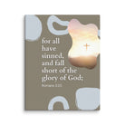 Romans 3:23 Bible Verse, the glory Canvas Print Wall Art 11″×14″
