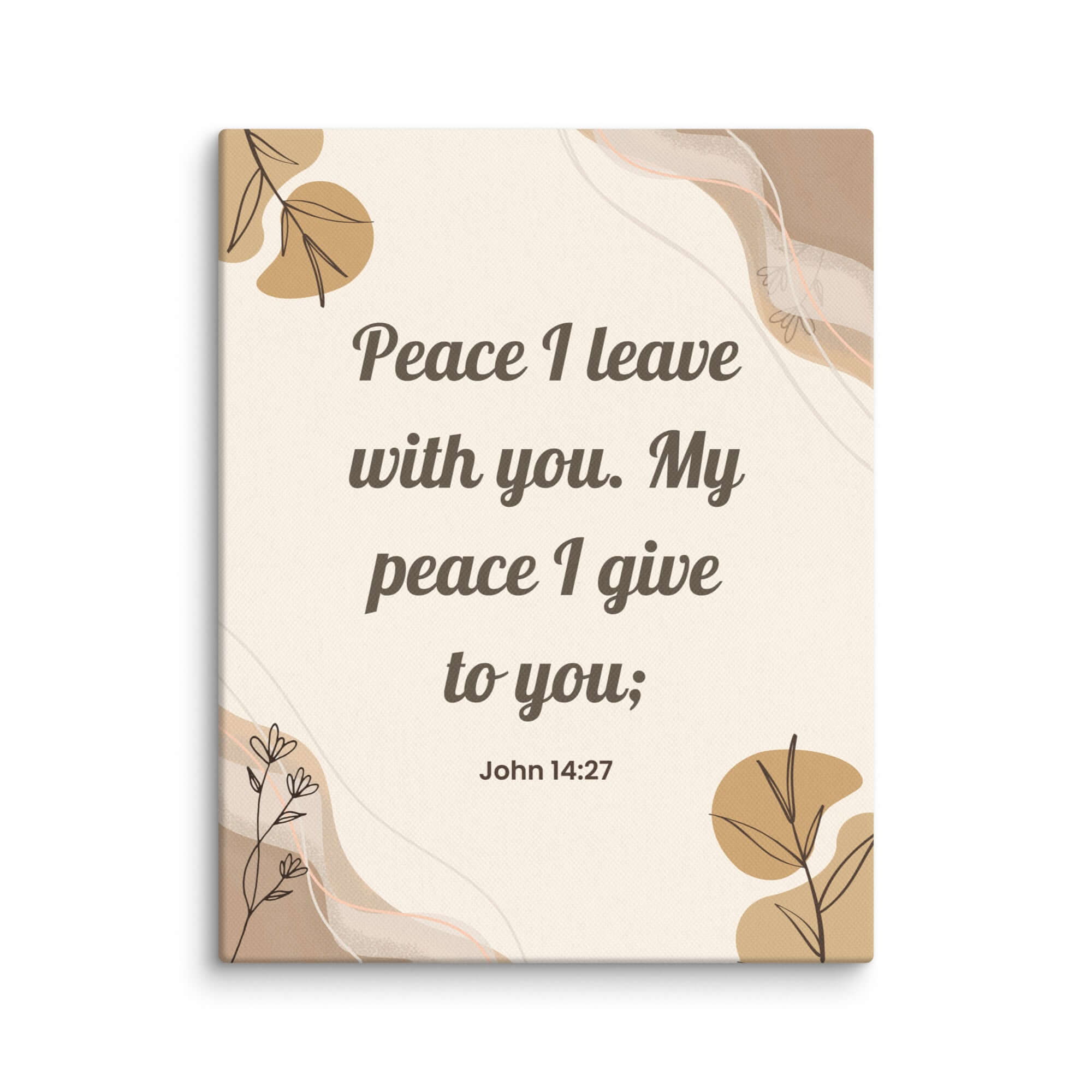 John 14:27 Bible Verse, Peace I Canvas Print Wall Art 11″×14″