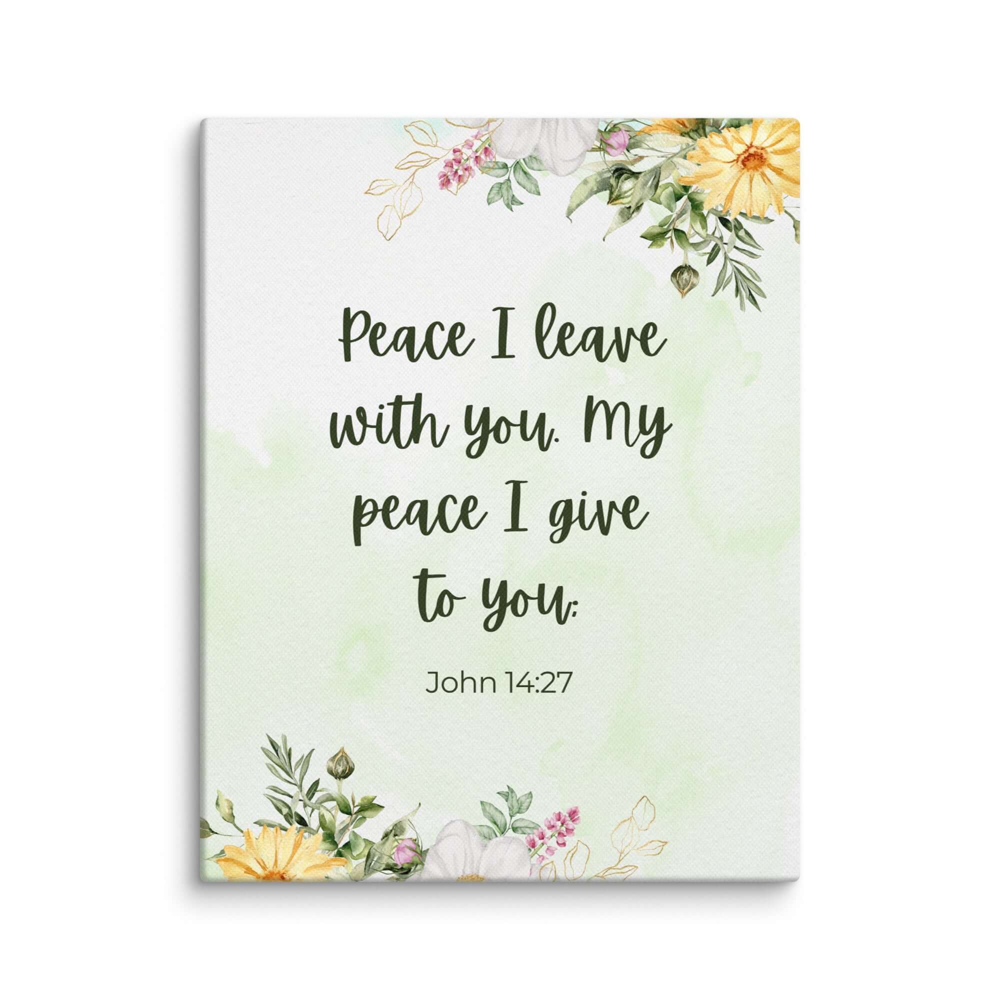John 14:27 Bible Verse, My peace Canvas Print Wall Art 11″×14″