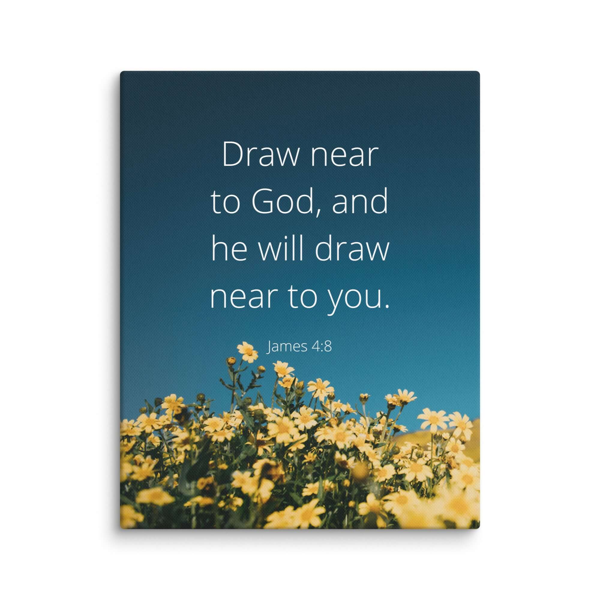 James 4:8 Bible Verse, near to you Canvas Print Wall Art 11″×14″