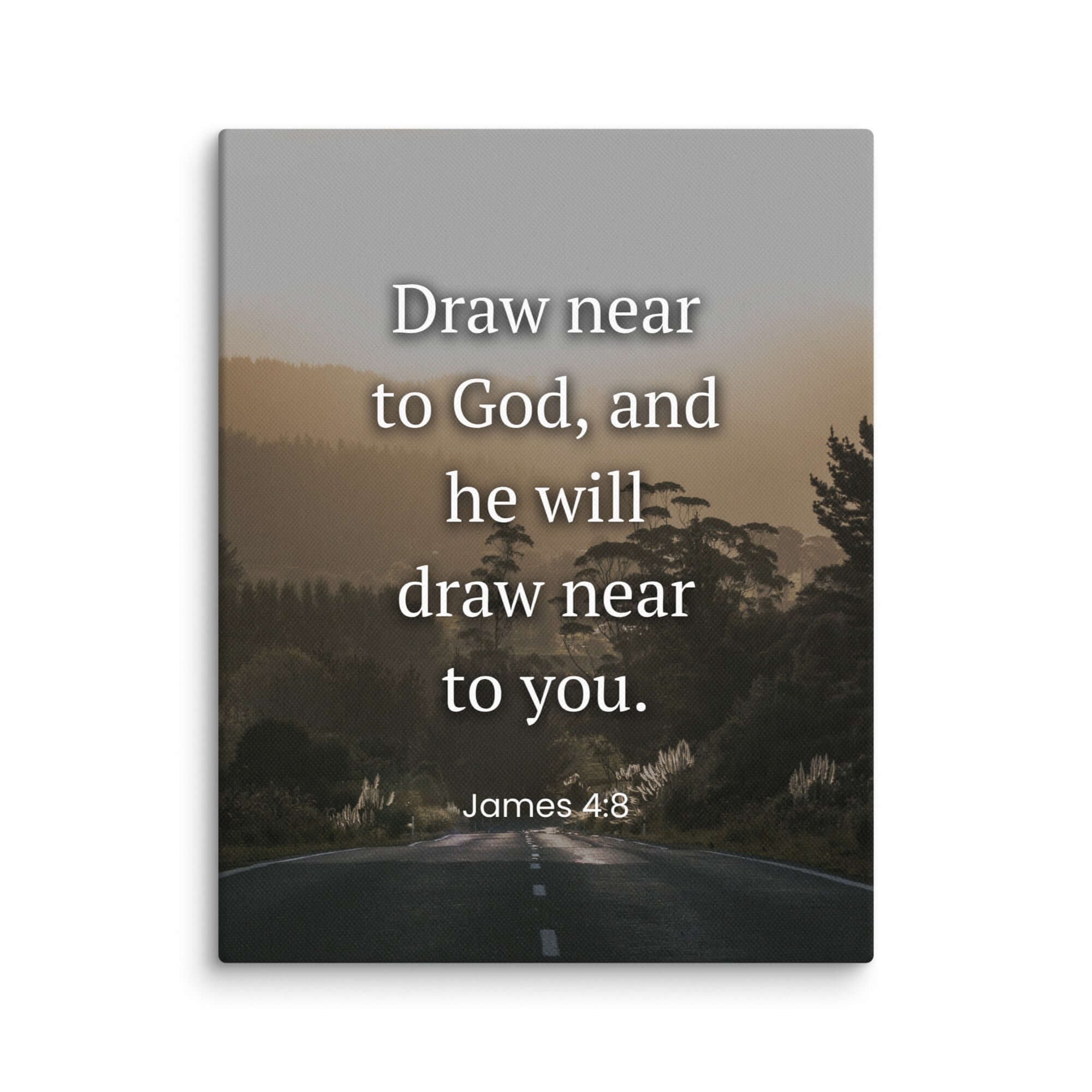 James 4:8 Bible Verse, Cleanse your Canvas Print Wall Art 11″×14″