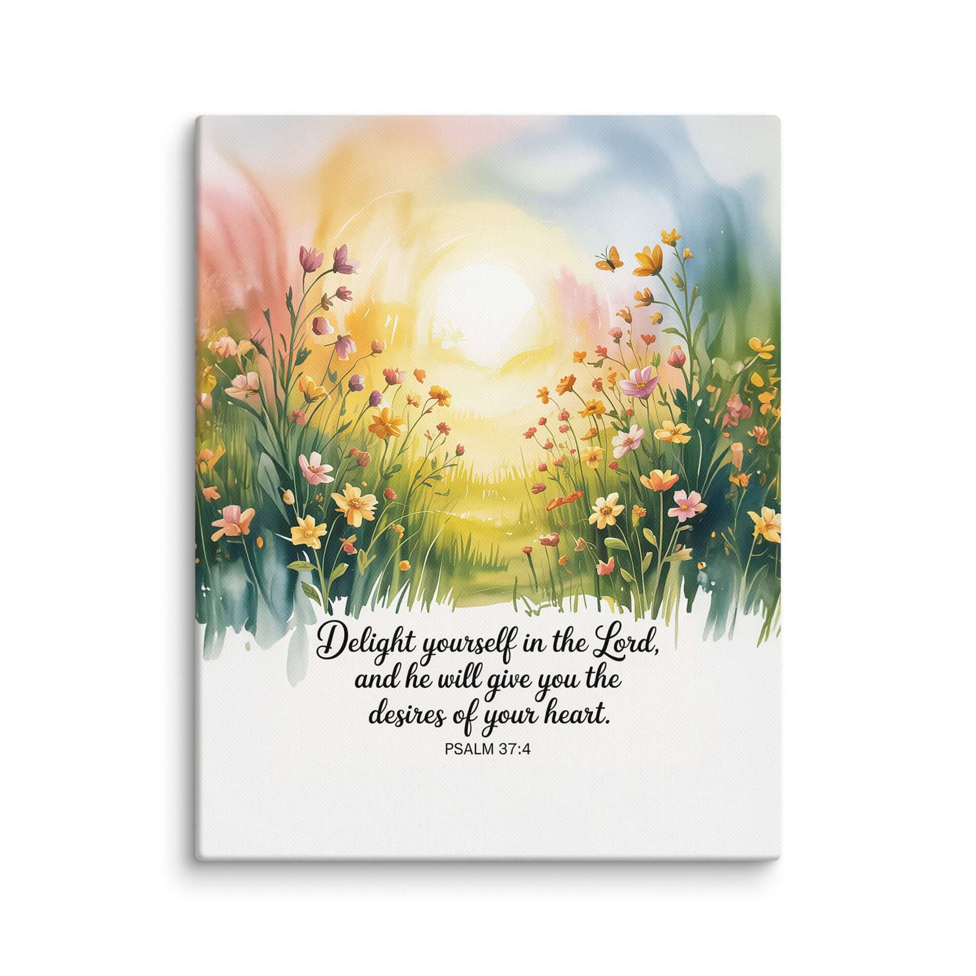 Psalm 37:4 Bible Verse, will give Canvas 11″×14″