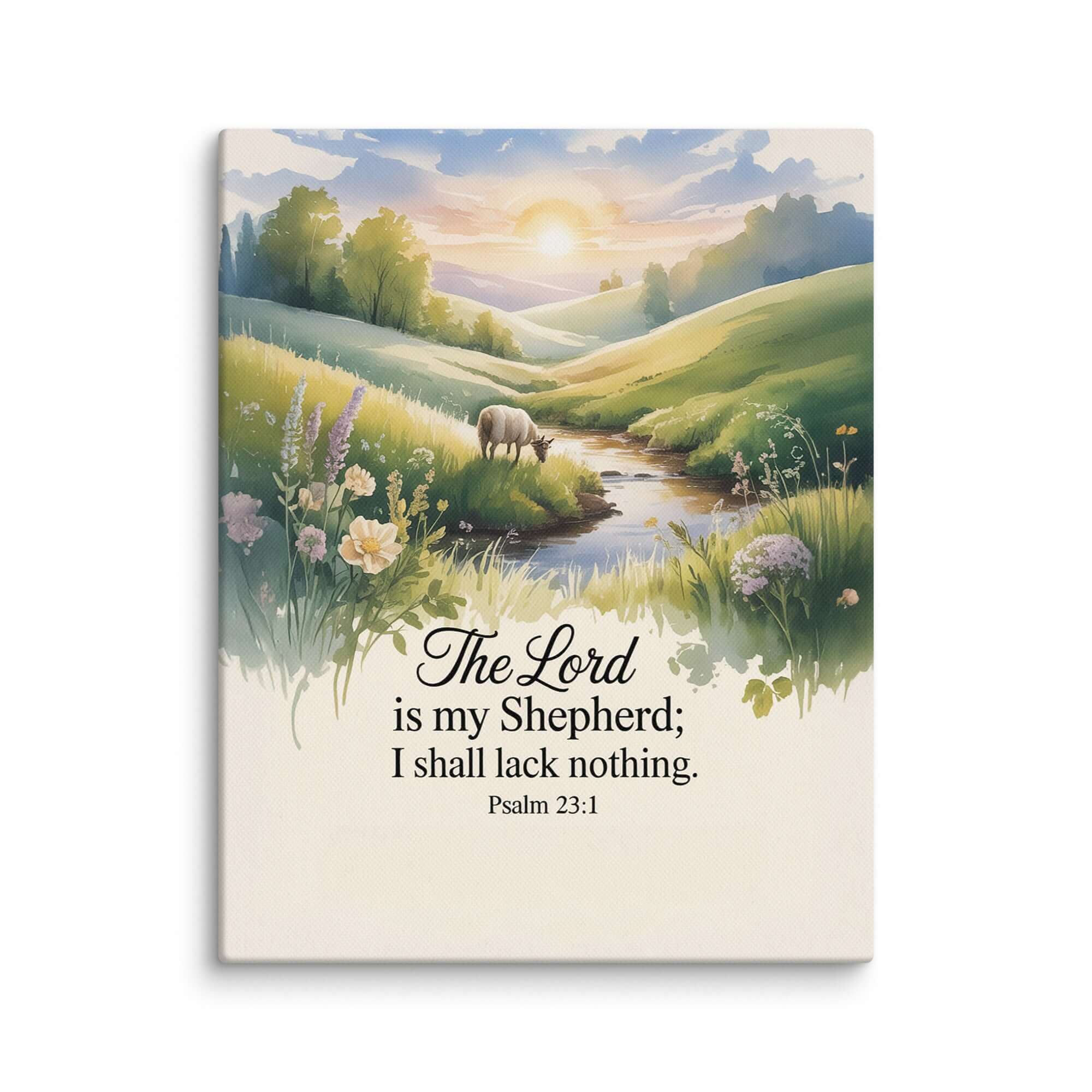 Psalm 23:1 Bible Verse, Lord Canvas 11″×14″