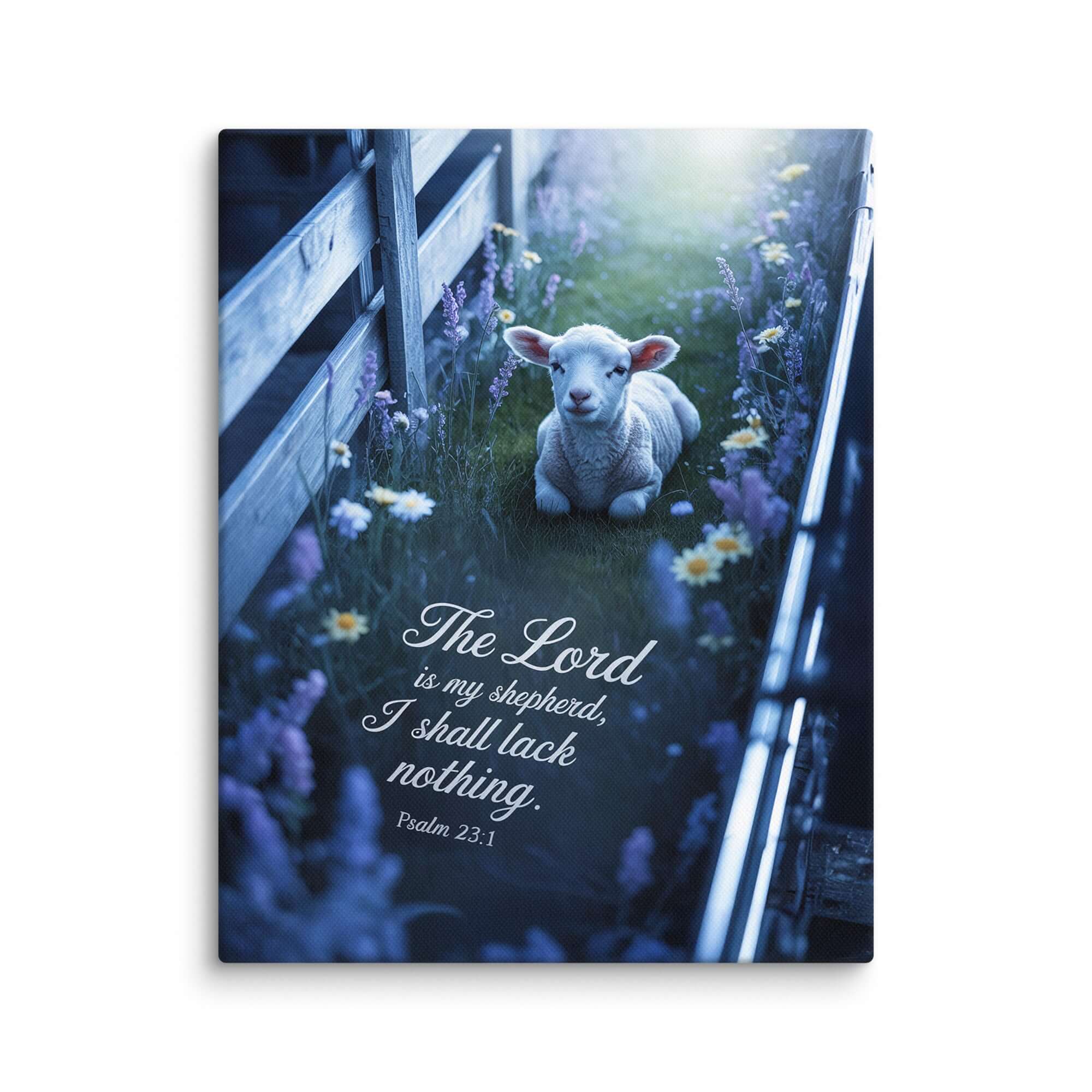 Psalm 23:1 Bible Verse, Shepherd Canvas 11″×14″