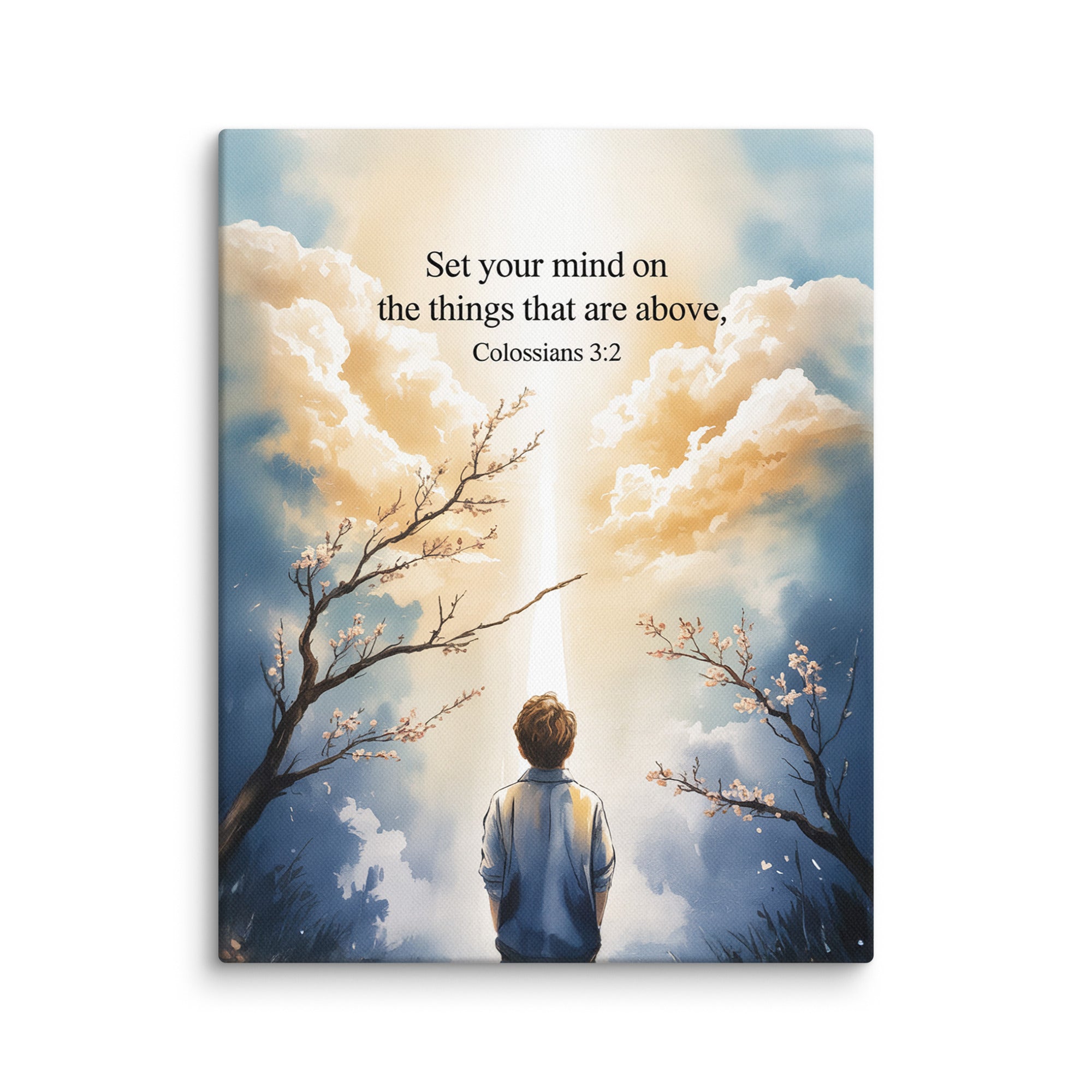 Colossians 3:2 Bible Verse the things Canvas 11″×14″