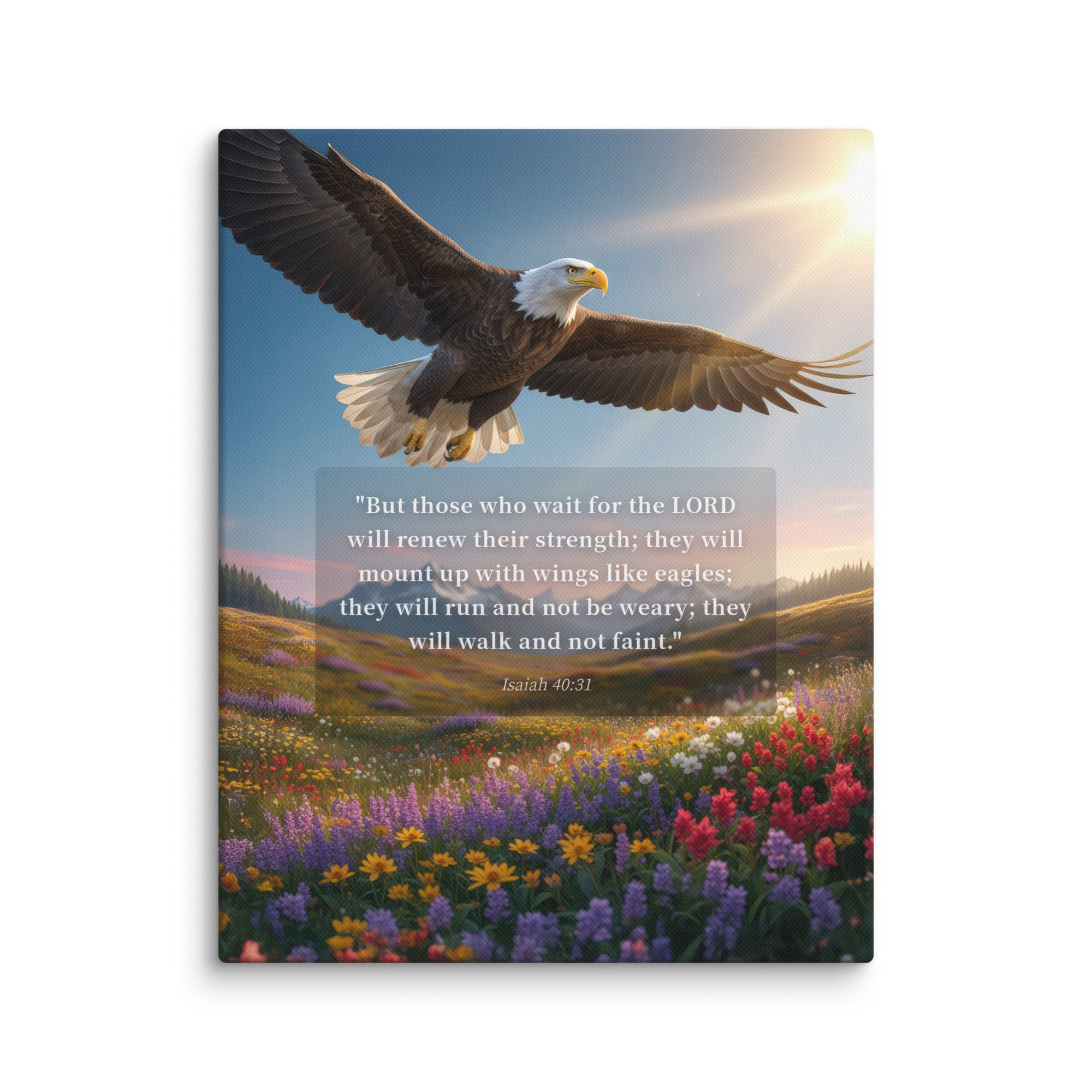 Isaiah 40:31 Bible Verse Who Wait Canvas 11″×14″