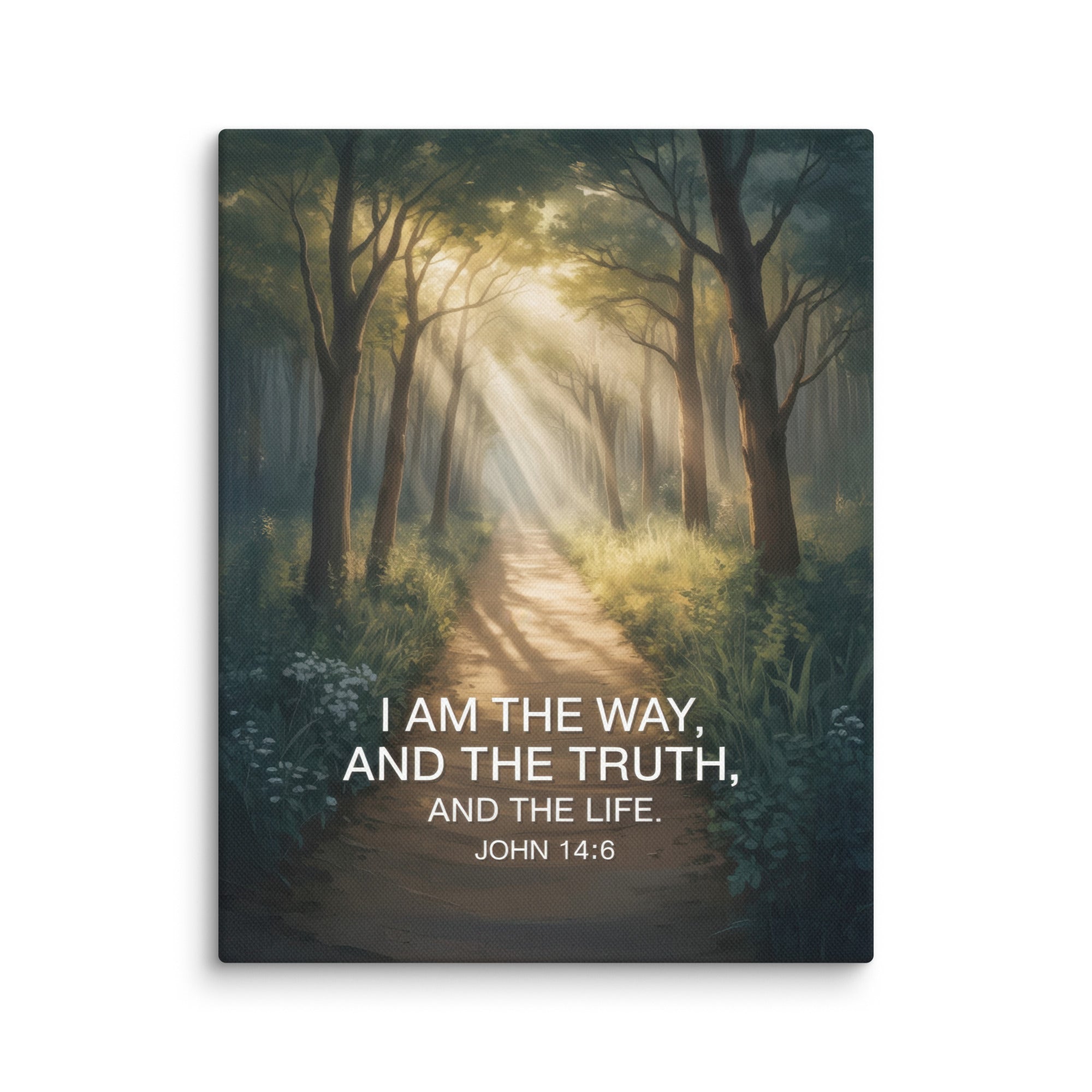 John 14:6 Bible Verse I Am Canvas 11″×14″
