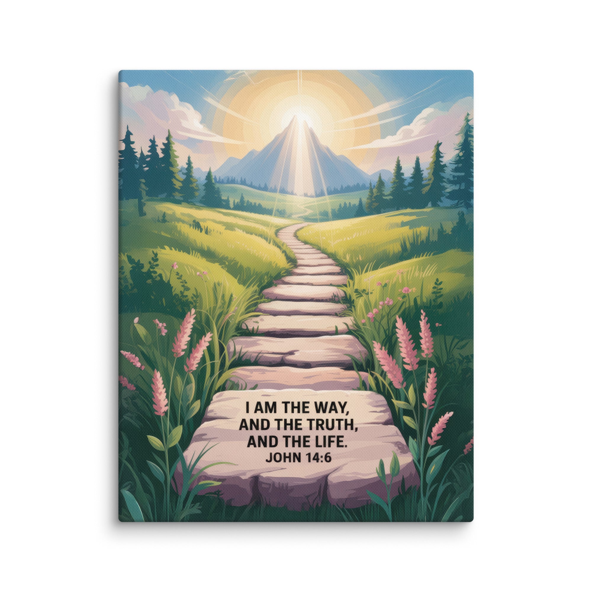 John 14:6 Bible Verse The Truth Canvas 11″×14″