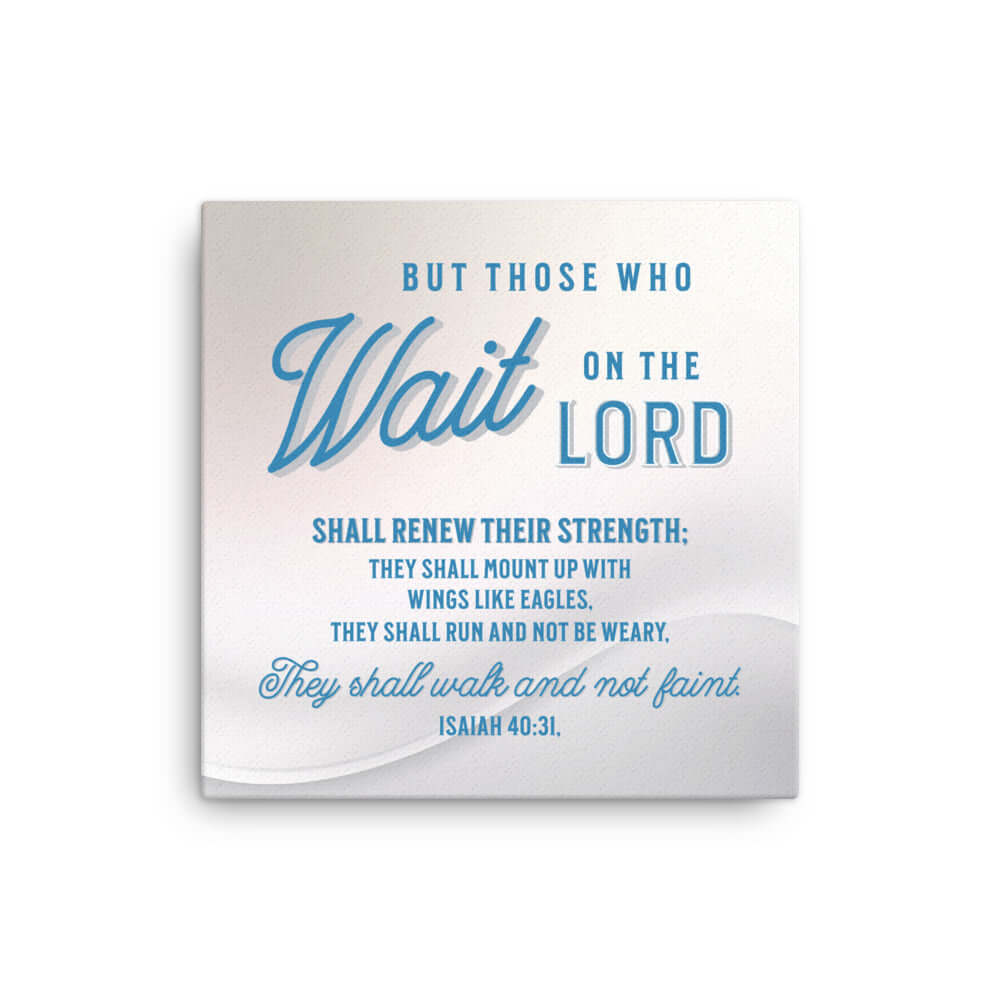 Isaiah 40:31 Bible Verse, Wings like Eagles Canvas Print Wall Art 12″×12″
