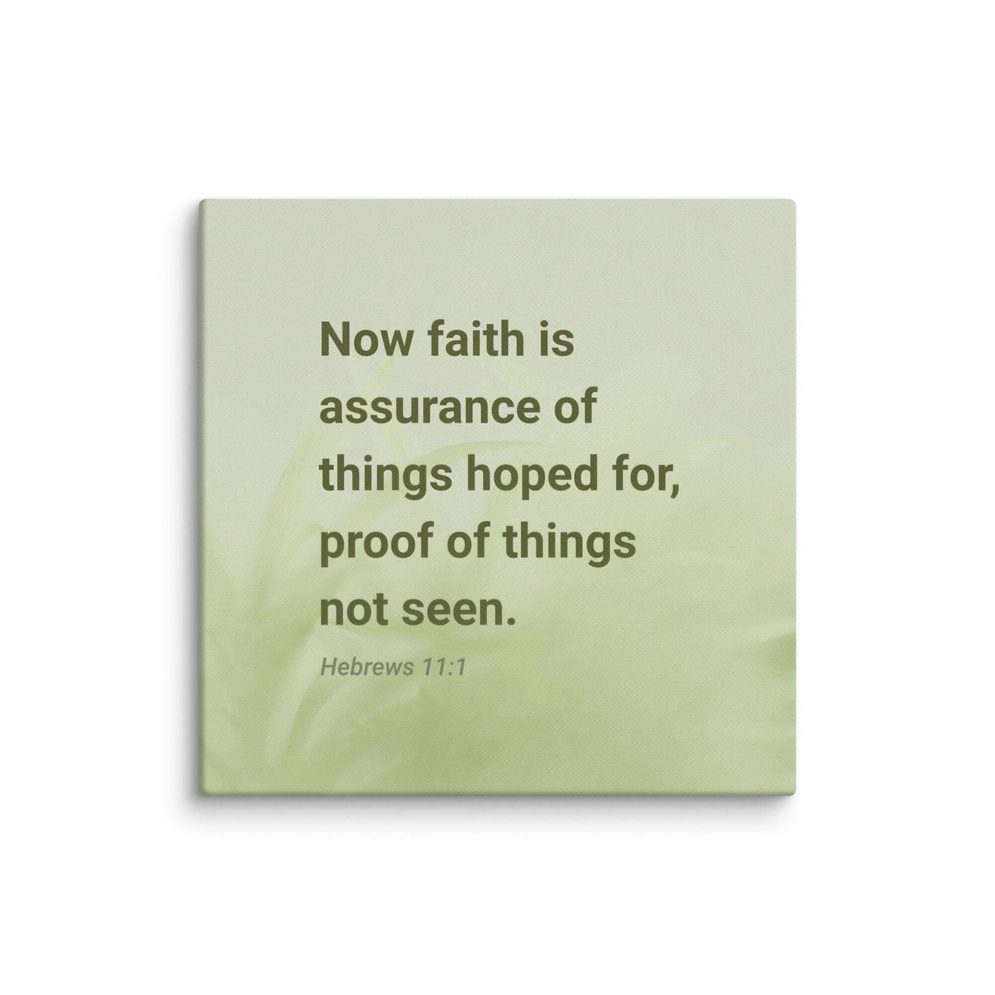 Hebrews 11:1 Bible Verse, faith is assurance Canvas Print Wall Art 12″×12″