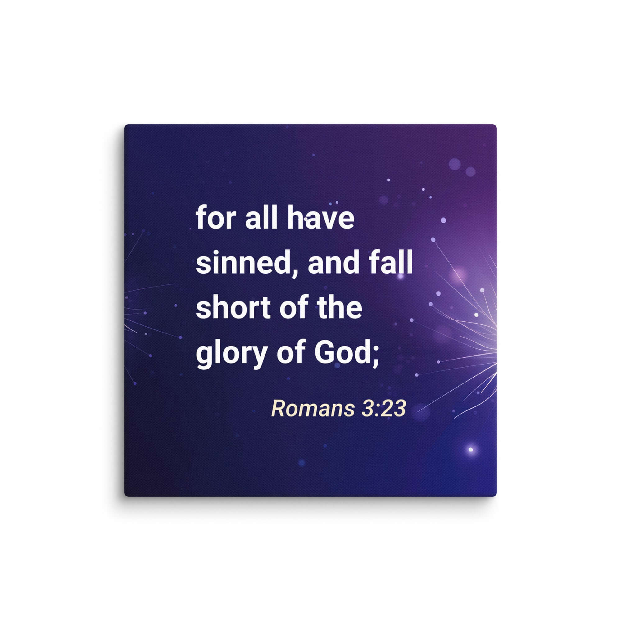 Romans 3:23 Bible Verse, all have sinned Canvas Print Wall Art 12″×12″