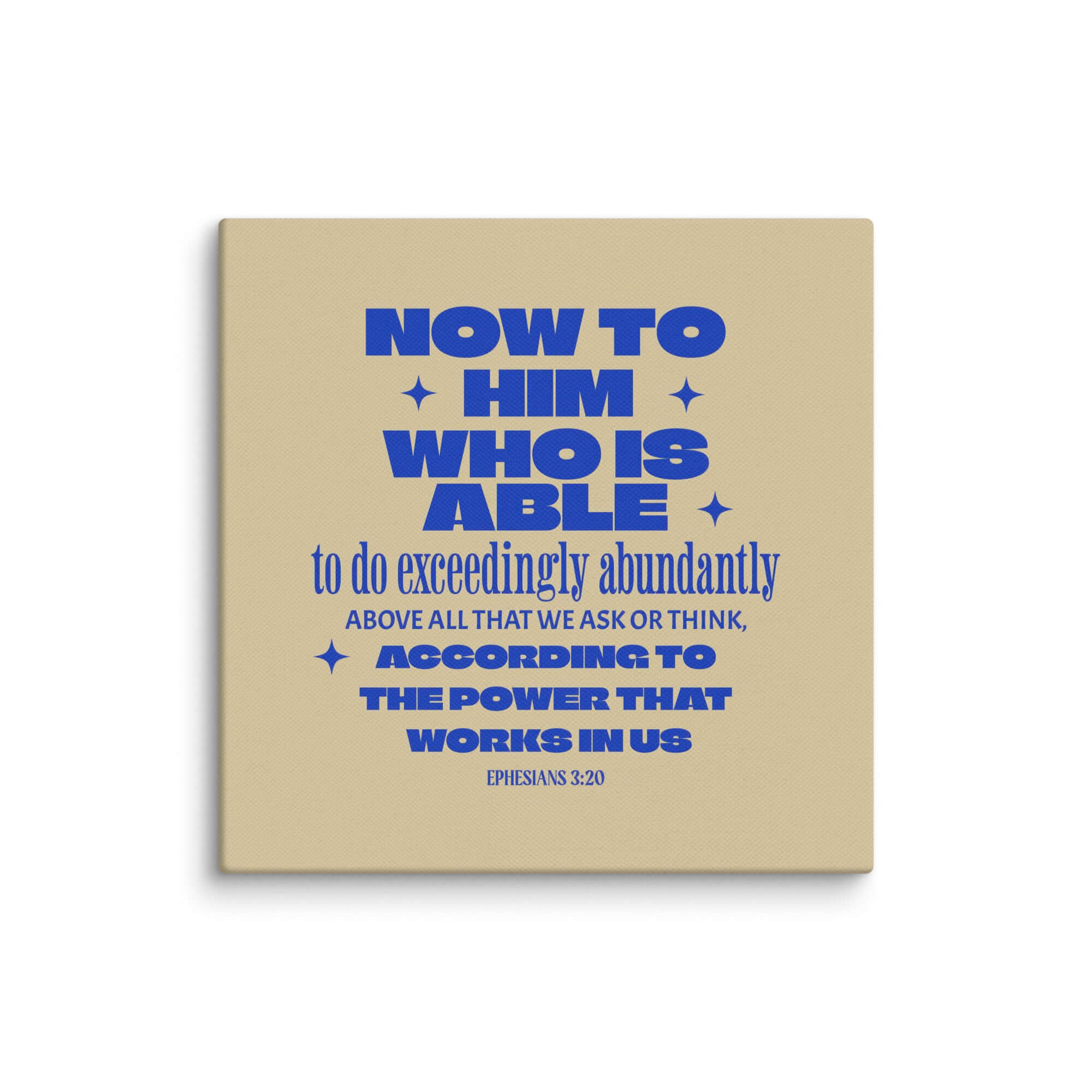 Ephesians 3:20 Bible Verse, power in us Canvas Print Wall Art 12″×12″