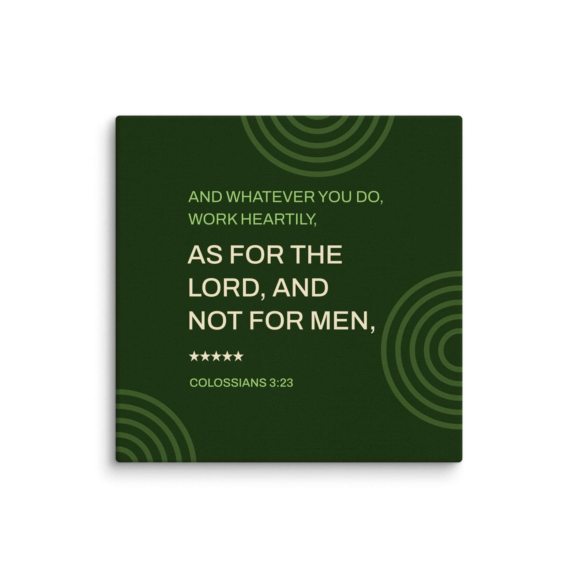 Colossians 3:23 Bible Verse, not for men Canvas Print Wall Art 12″×12″
