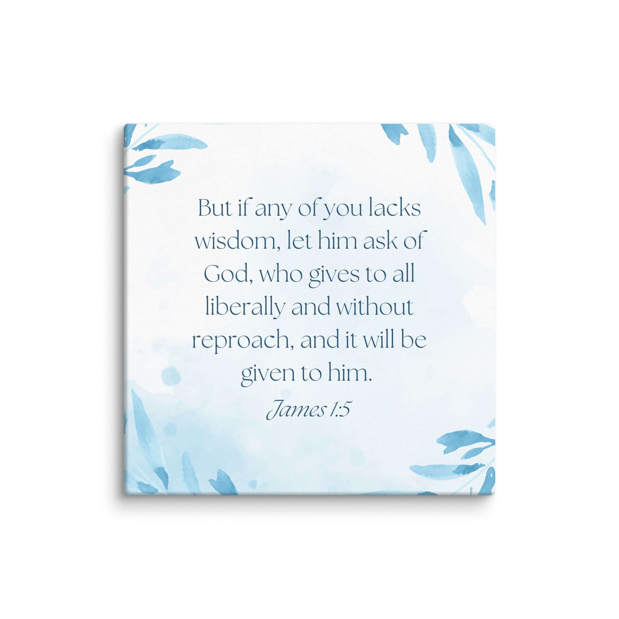 James 1:5 Bible Verse, lacks wisdom Canvas Print Wall Art 12″×12″