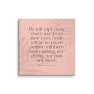 Revelation 21:4 Bible Verse, their eyes Canvas Print Wall Art 12″×12″
