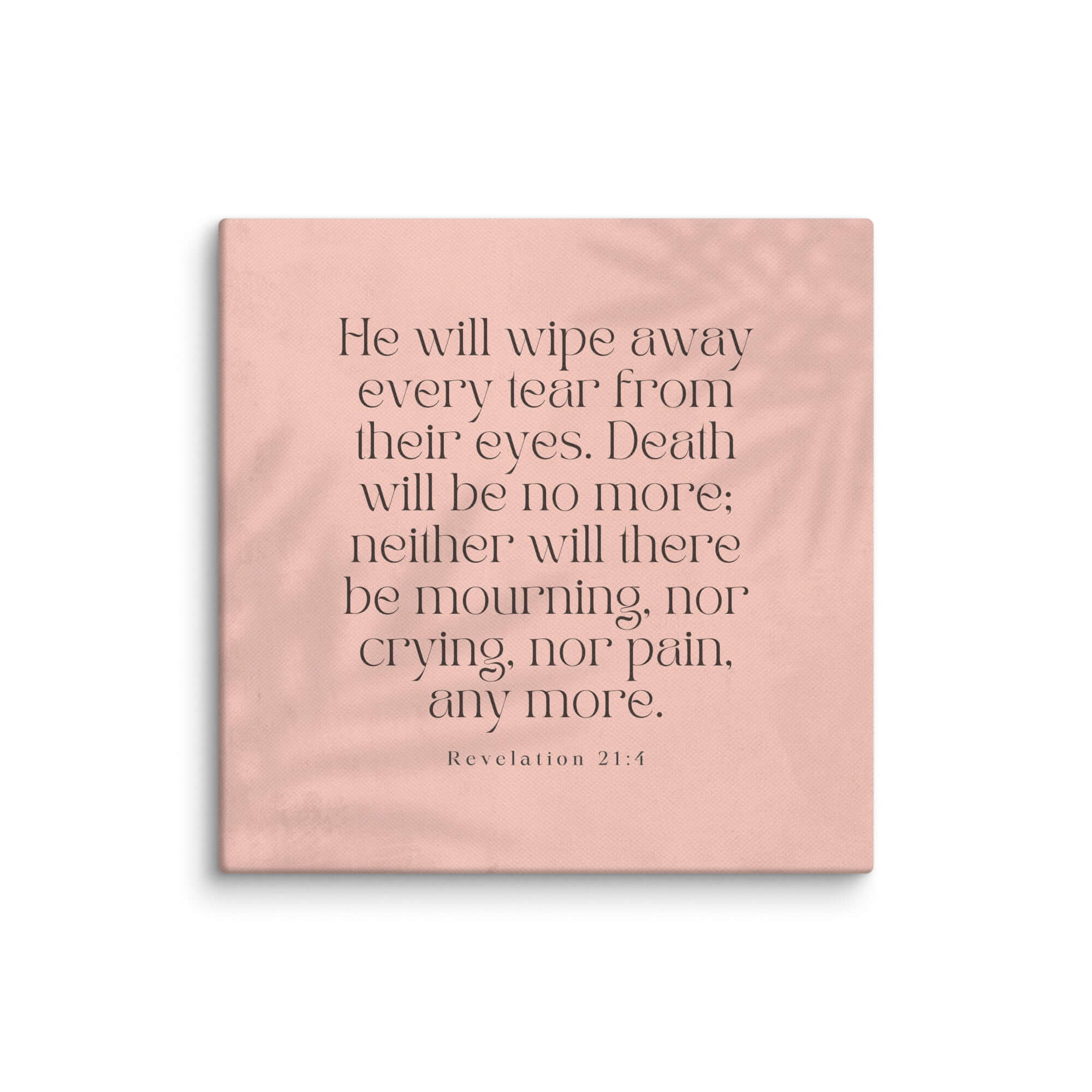 Revelation 21:4 Bible Verse, their eyes Canvas Print Wall Art 12″×12″