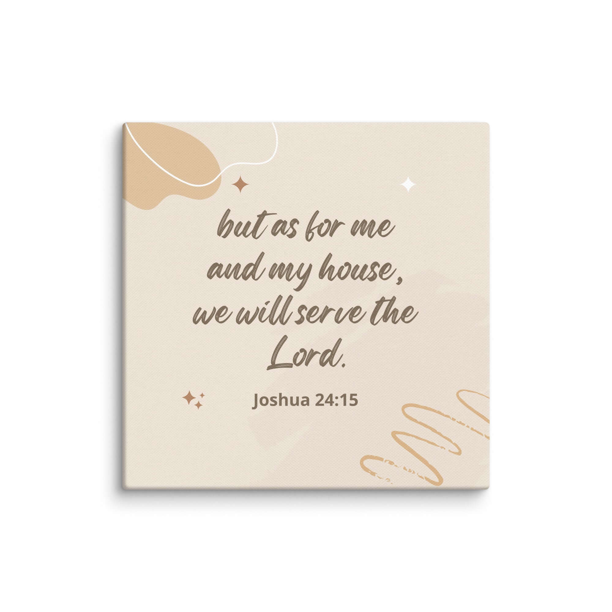 Joshua 24:15 Bible Verse, will serve Canvas Print Wall Art 12″×12″