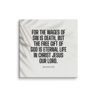 Romans 6:23 Bible Verse, eternal life Canvas Print Wall Art 12″×12″