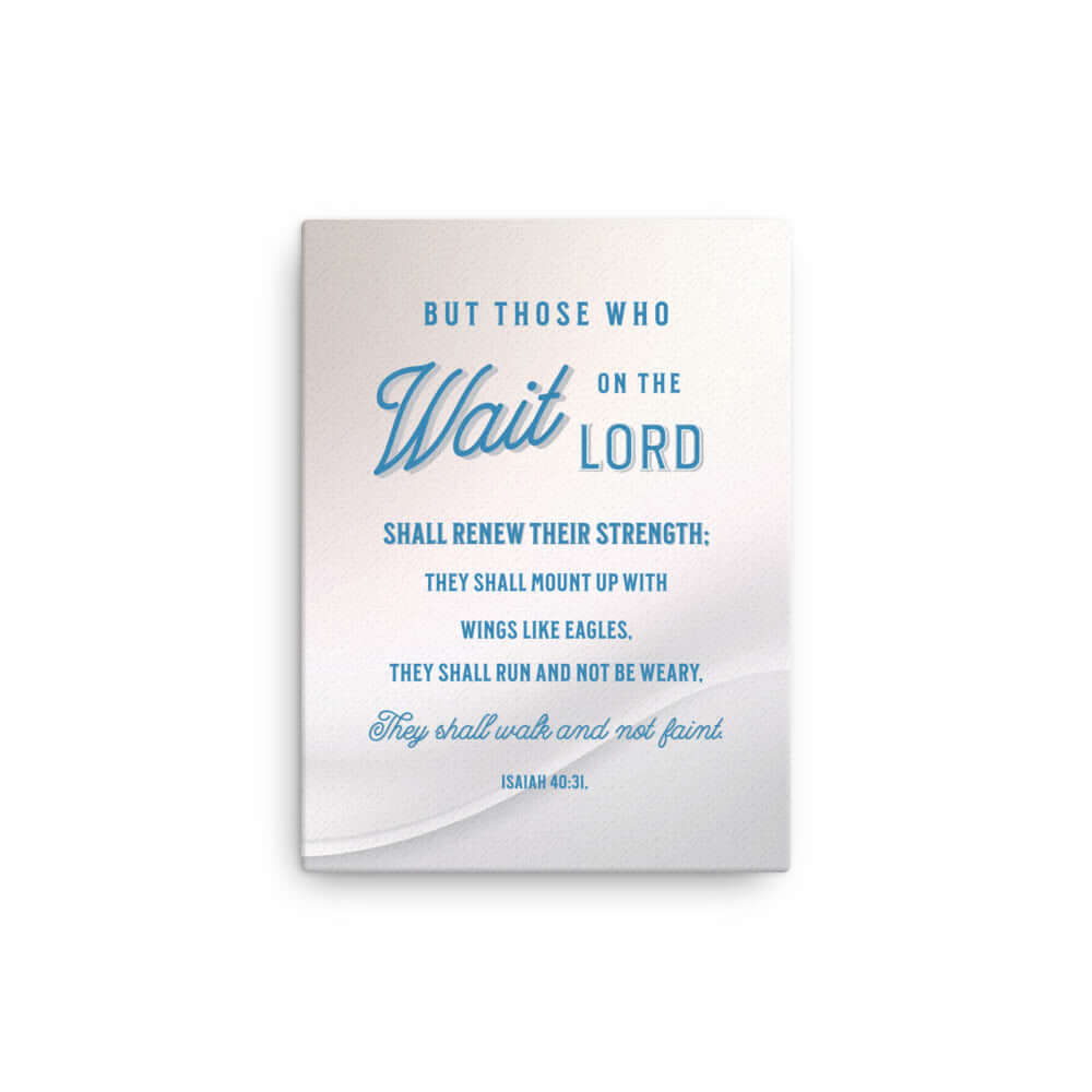 Isaiah 40:31 Bible Verse, Wings like Eagles Canvas Print Wall Art 12″×16″