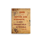 Psalm 46:1 Bible Verse, God is Our Refuge Canvas Print Wall Art 12″×16″