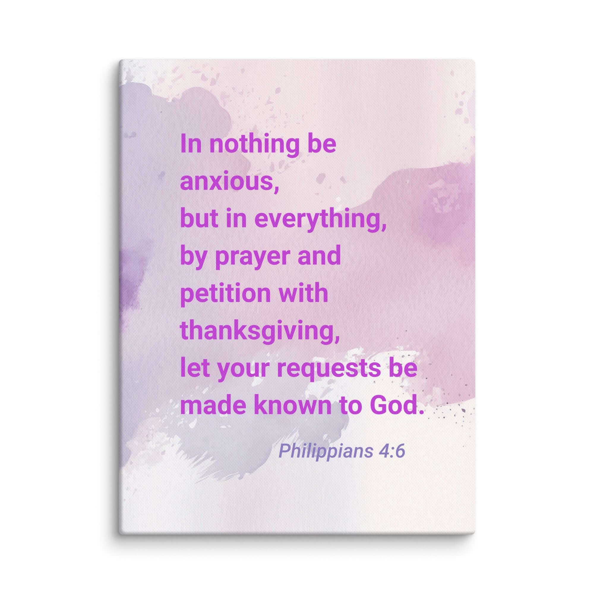 Philippians 4:6 Bible Verse, Prayer and Petition Canvas Print Wall Art 12″×16″