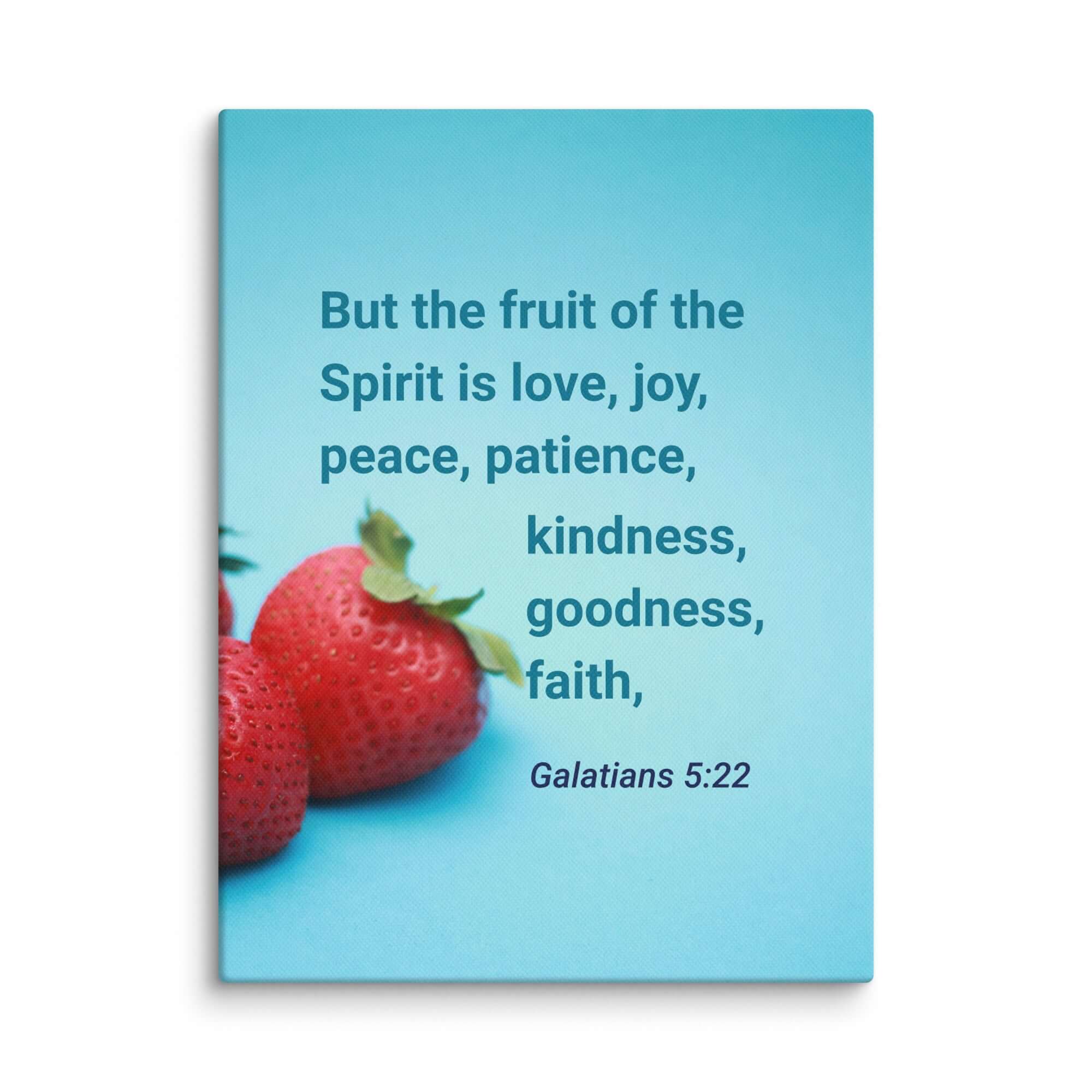 Galatians 5:22 Bible Verse, fruit of the Spirit Canvas Print Wall Art 12″×16″