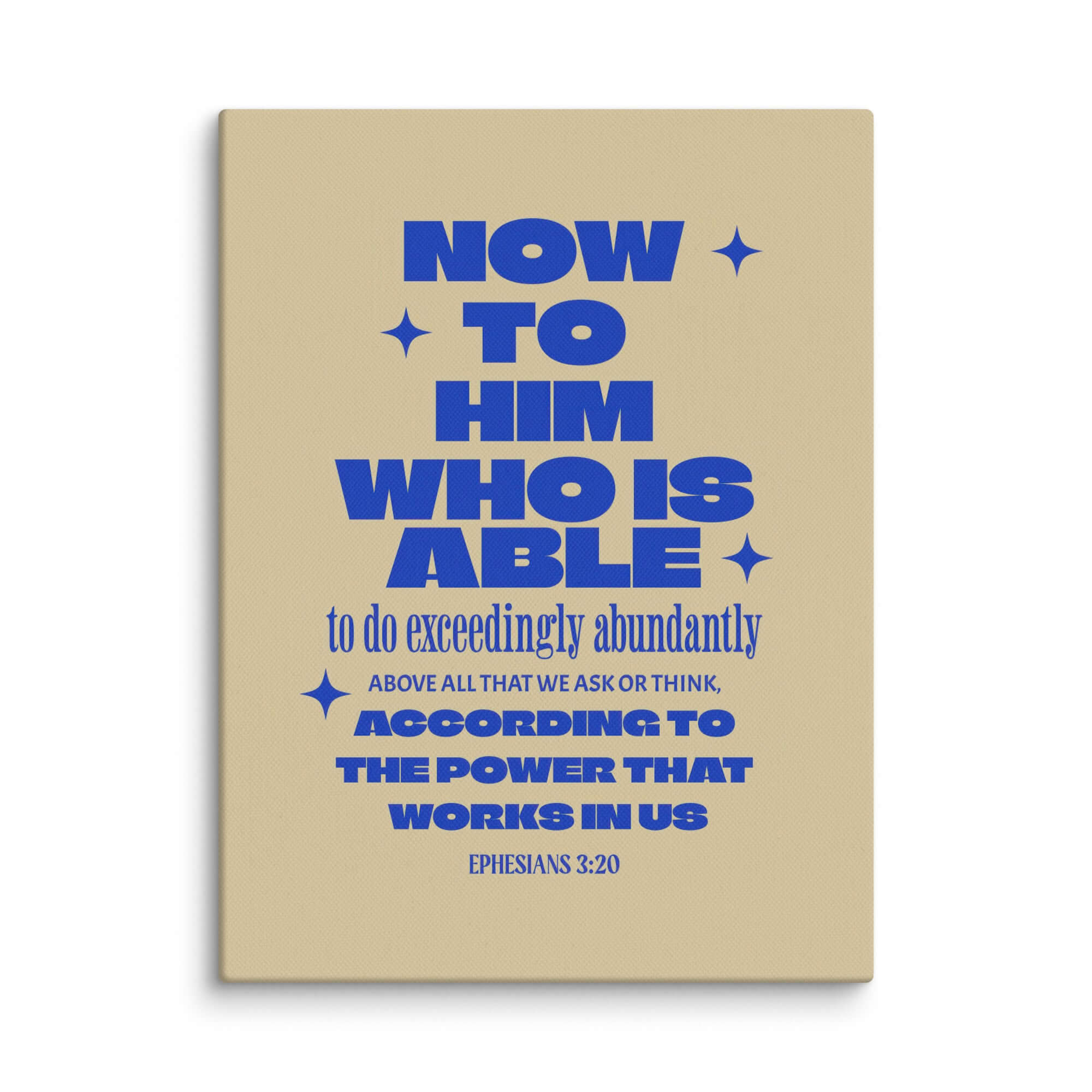 Ephesians 3:20 Bible Verse, power in us Canvas Print Wall Art 12″×16″