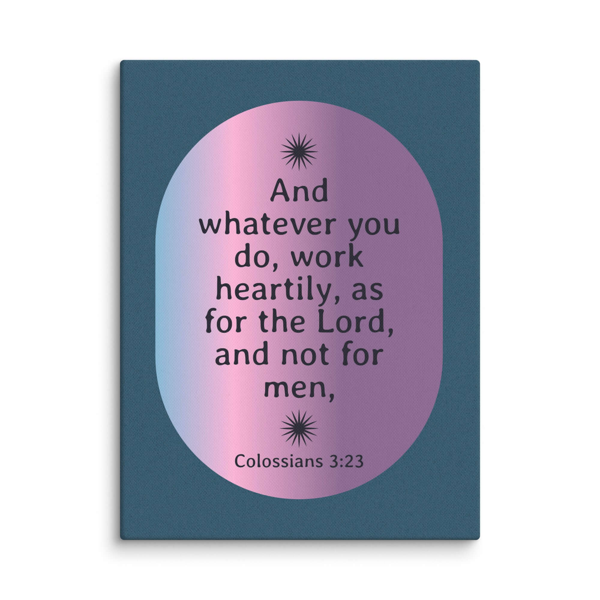 Colossians 3:23 Bible Verse, work heartily Canvas Print Wall Art 12″×16″