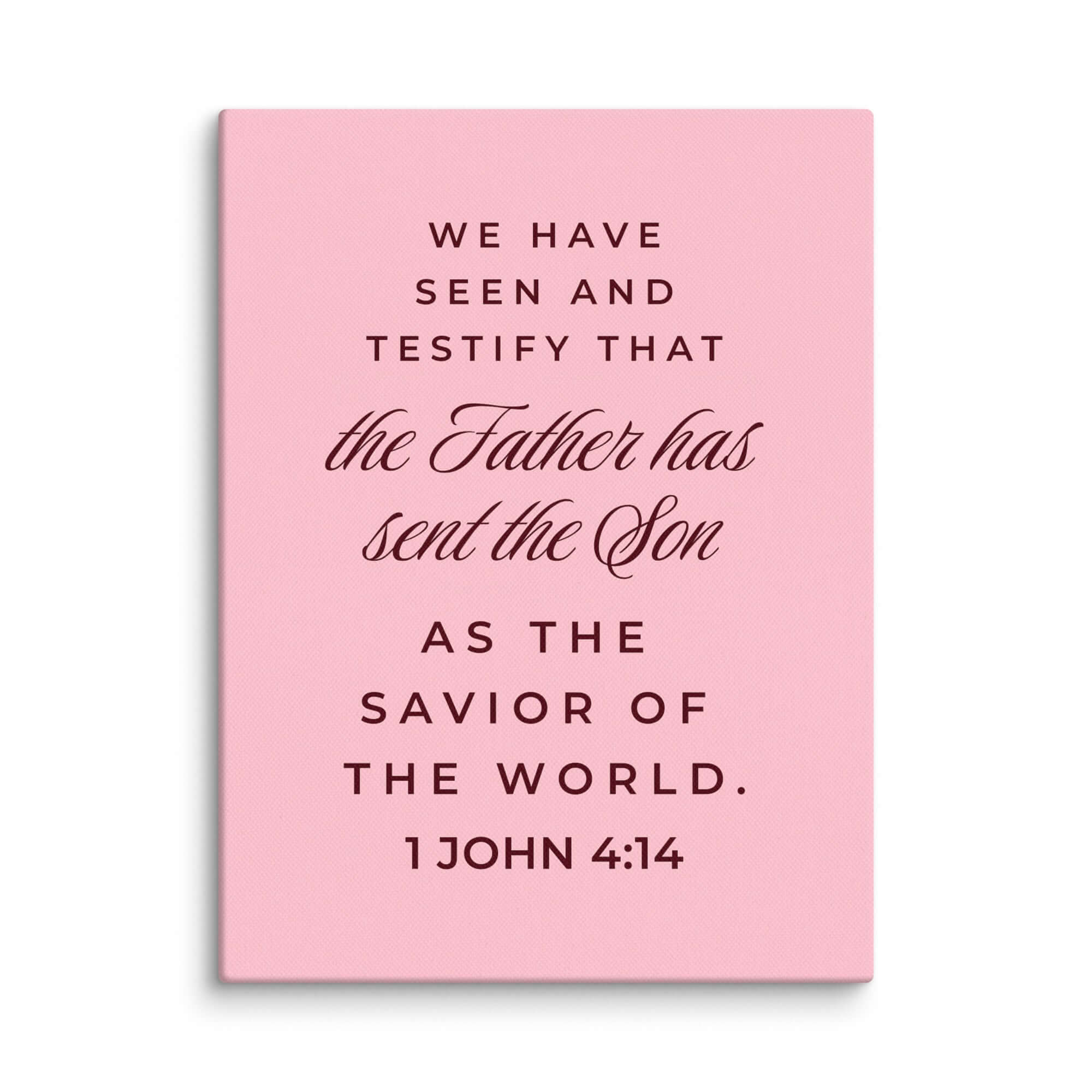 1 John 4:14 Bible Verse, We have seen Canvas Print Wall Art 12″×16″