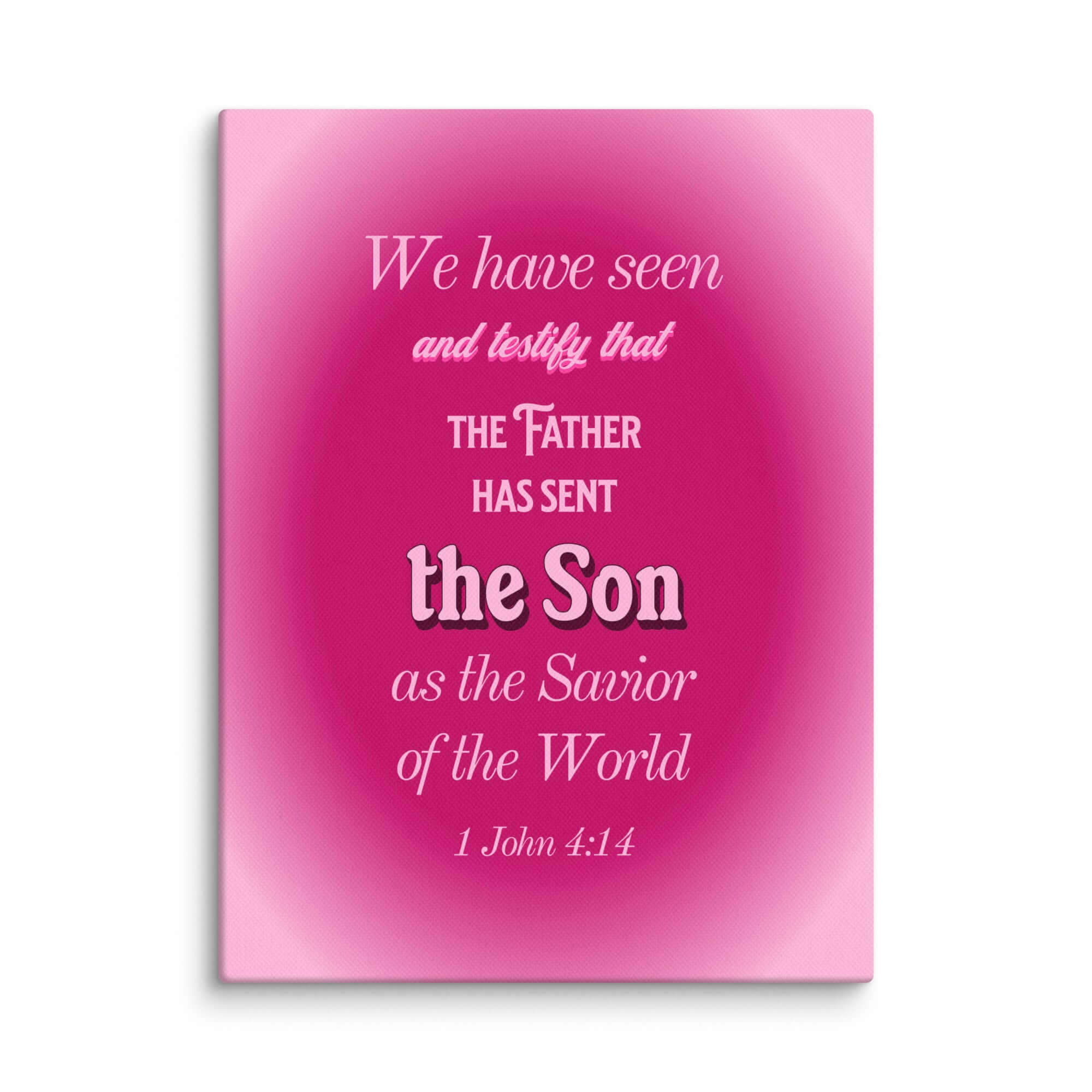 1 John 4:14 Bible Verse, that the Father Canvas Print Wall Art 12″×16″