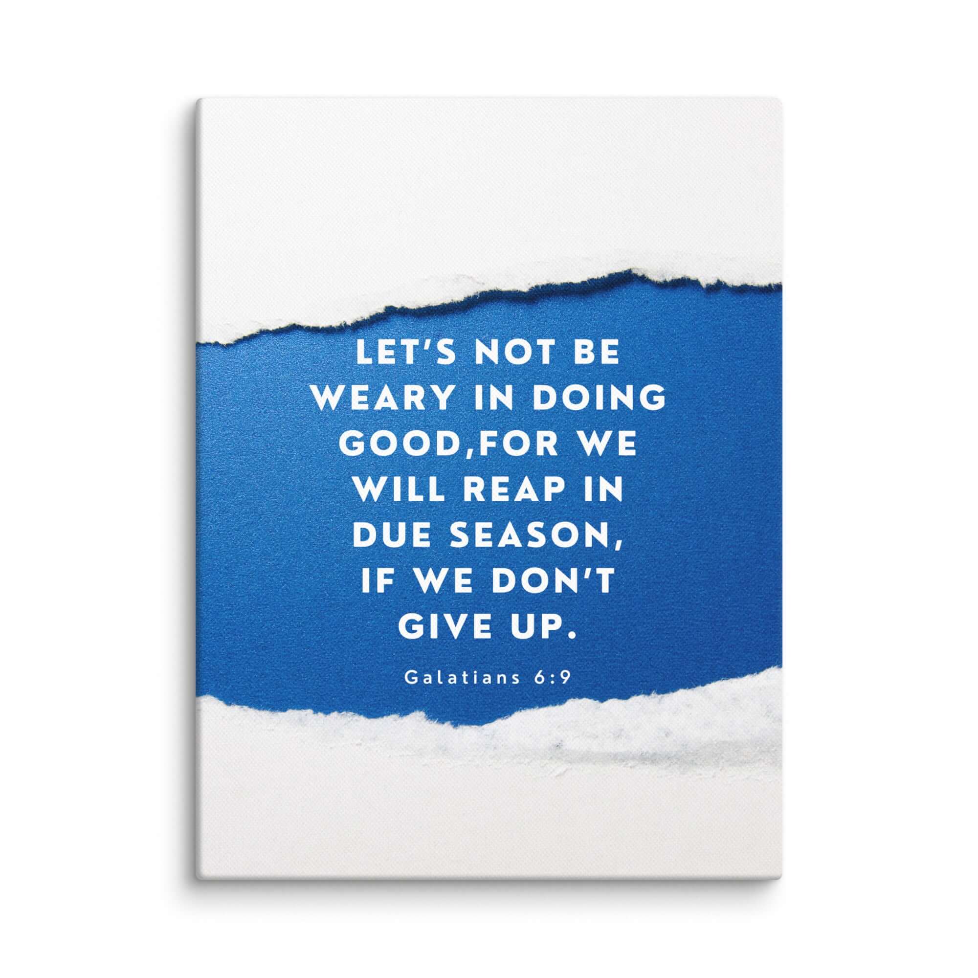 Galatians 6:9 Bible Verse, we will reap Canvas Print Wall Art 12″×16″