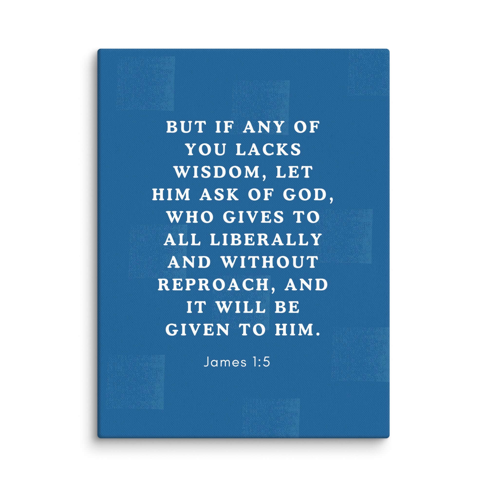 James 1:5 Bible Verse, gives to all Canvas Print Wall Art 12″×16″