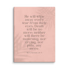 Revelation 21:4 Bible Verse, their eyes Canvas Print Wall Art 12″×16″