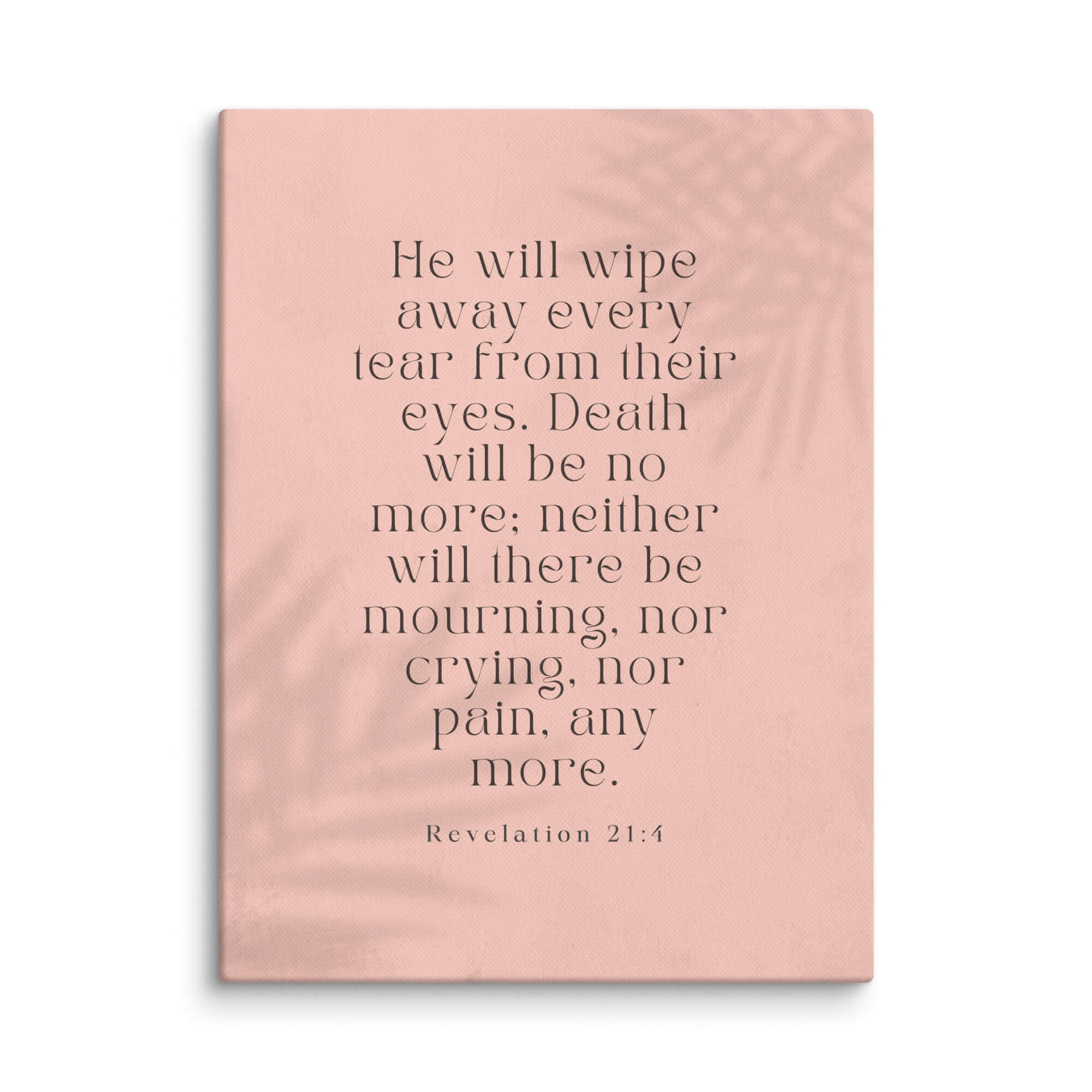 Revelation 21:4 Bible Verse, their eyes Canvas Print Wall Art 12″×16″
