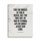 Romans 6:23 Bible Verse, eternal life Canvas Print Wall Art 12″×16″