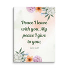 John 14:27 Bible Verse, with you Canvas Print Wall Art 12″×16″