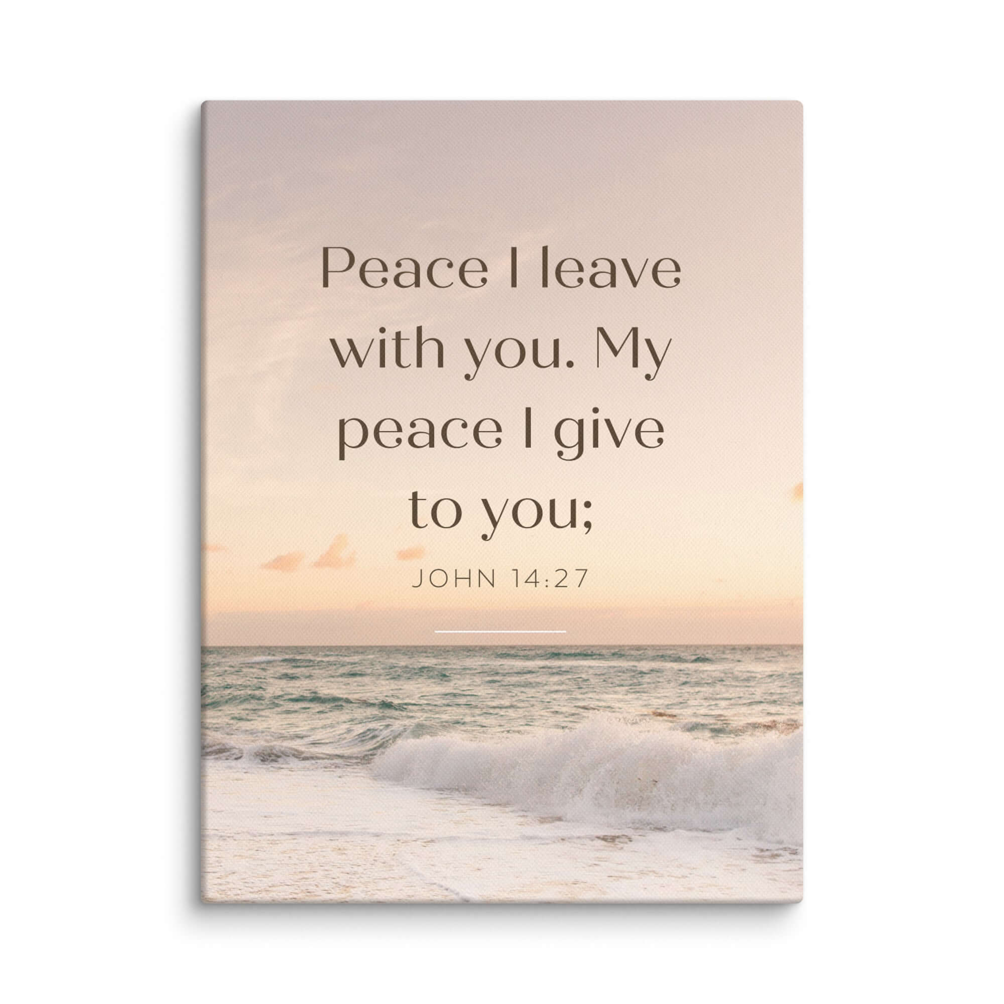 John 14:27 Bible Verse, not as the Canvas Print Wall Art 12″×16″