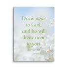 James 4:8 Bible Verse, Draw near Canvas Print Wall Art 12″×16″