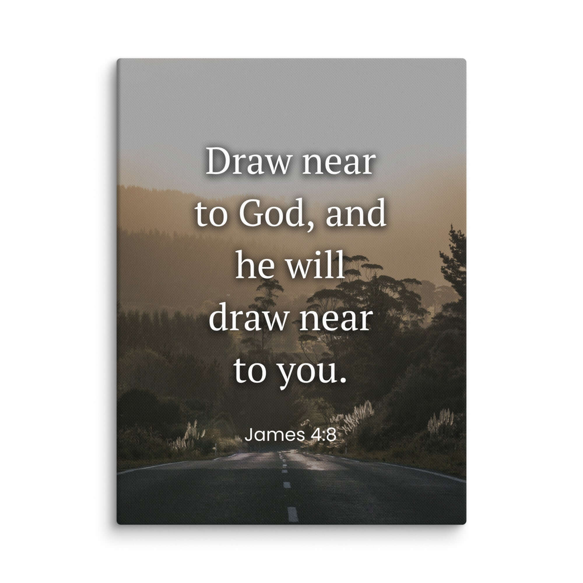 James 4:8 Bible Verse, Cleanse your Canvas Print Wall Art 12″×16″
