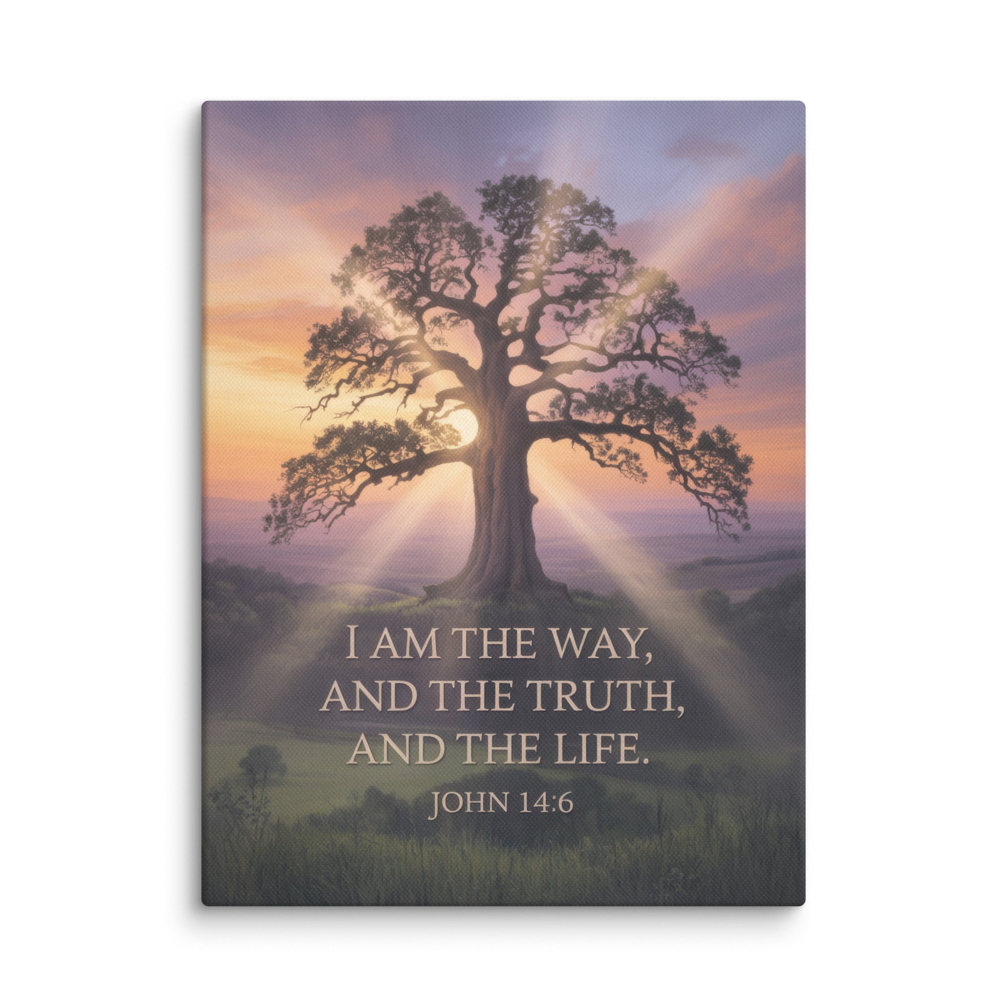 John 14:6 Bible Verse Jesus said Canvas 12″×16″
