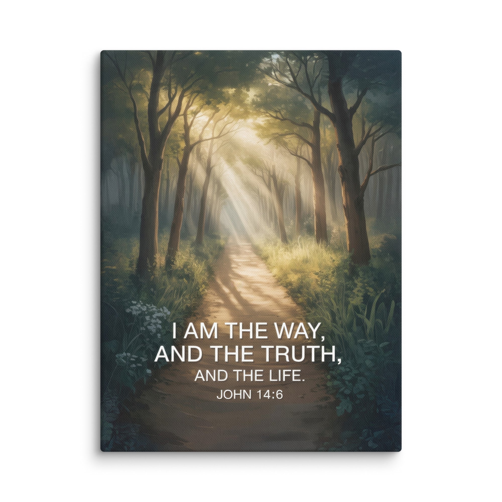 John 14:6 Bible Verse I Am Canvas 12″×16″