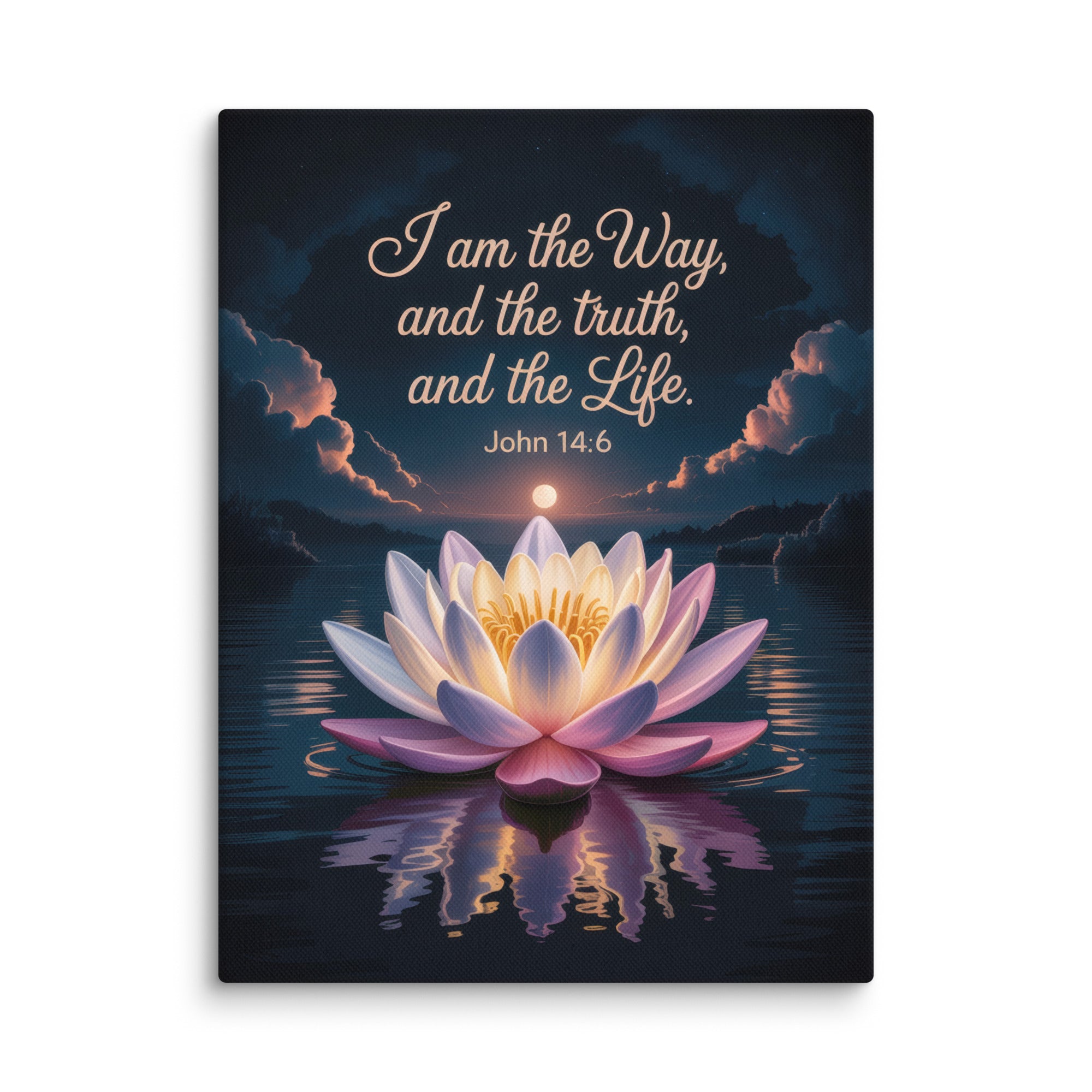 John 14:6 Bible Verse The Way Canvas 12″×16″