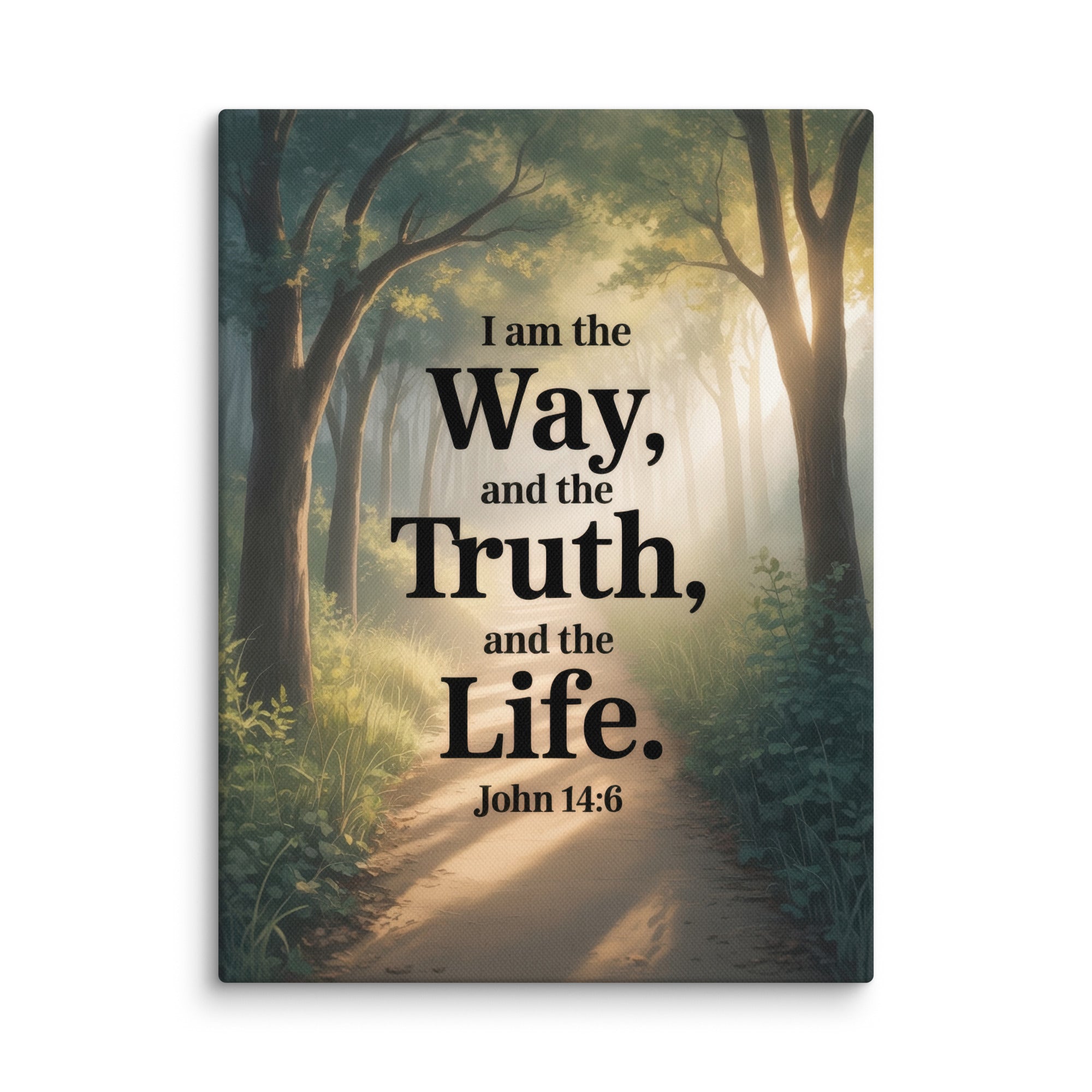 John 14:6 Bible Verse The Life Canvas 12″×16″