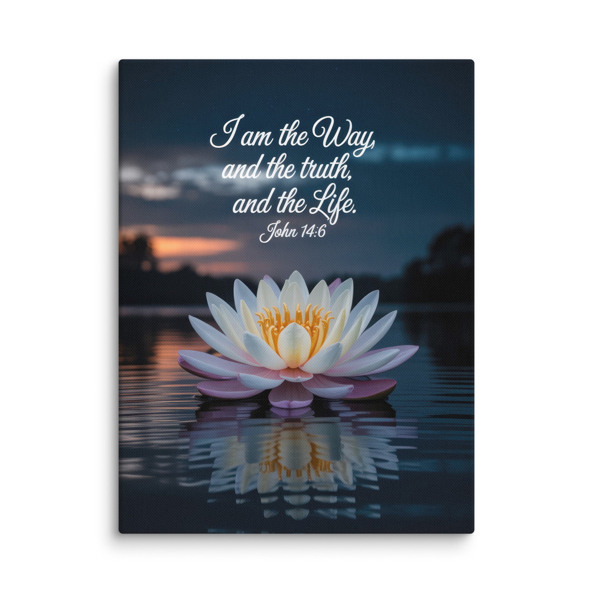 John 14:6 Bible Verse The Father Canvas 12″×16″