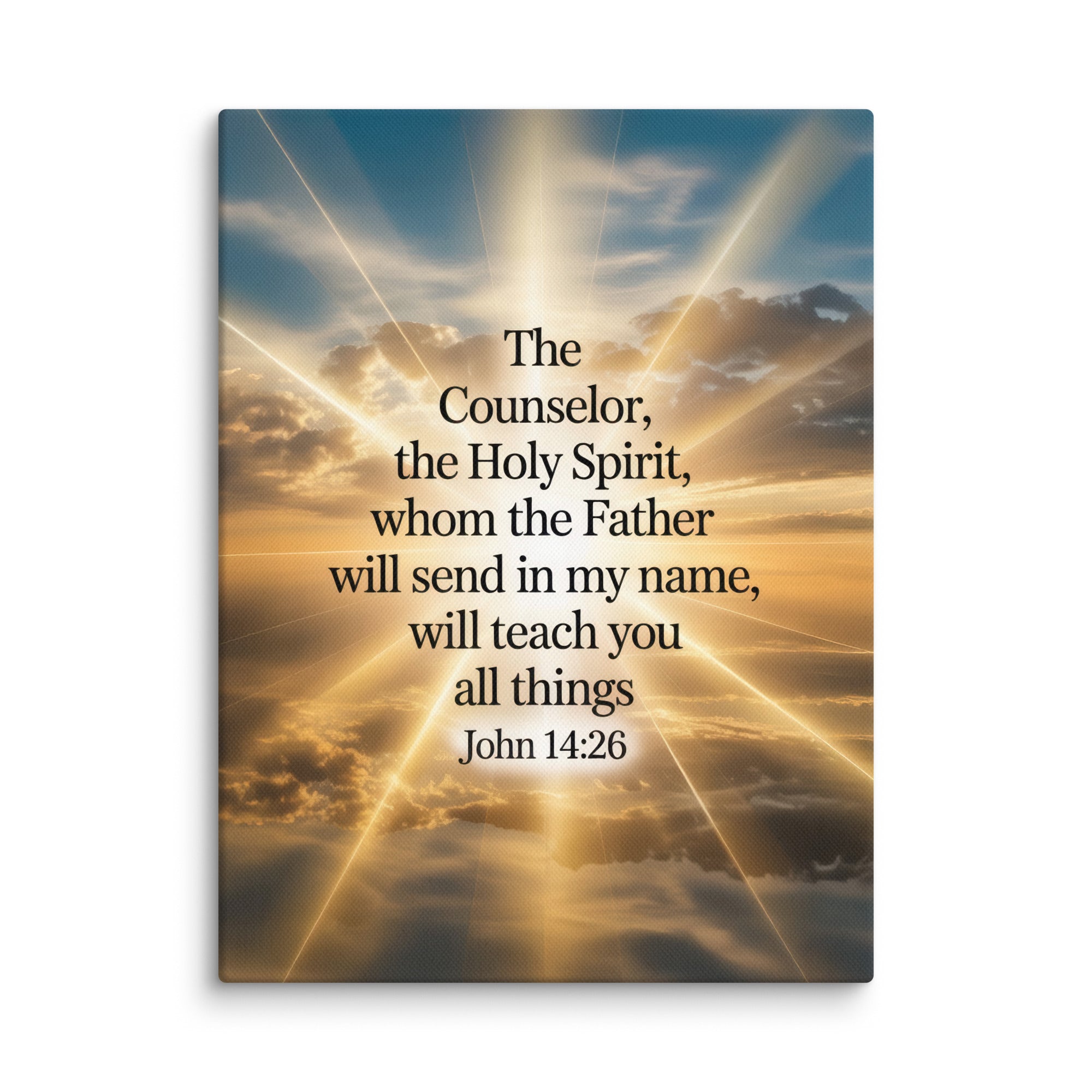 John 14:26 Bible Verse will send Canvas 12″×16″