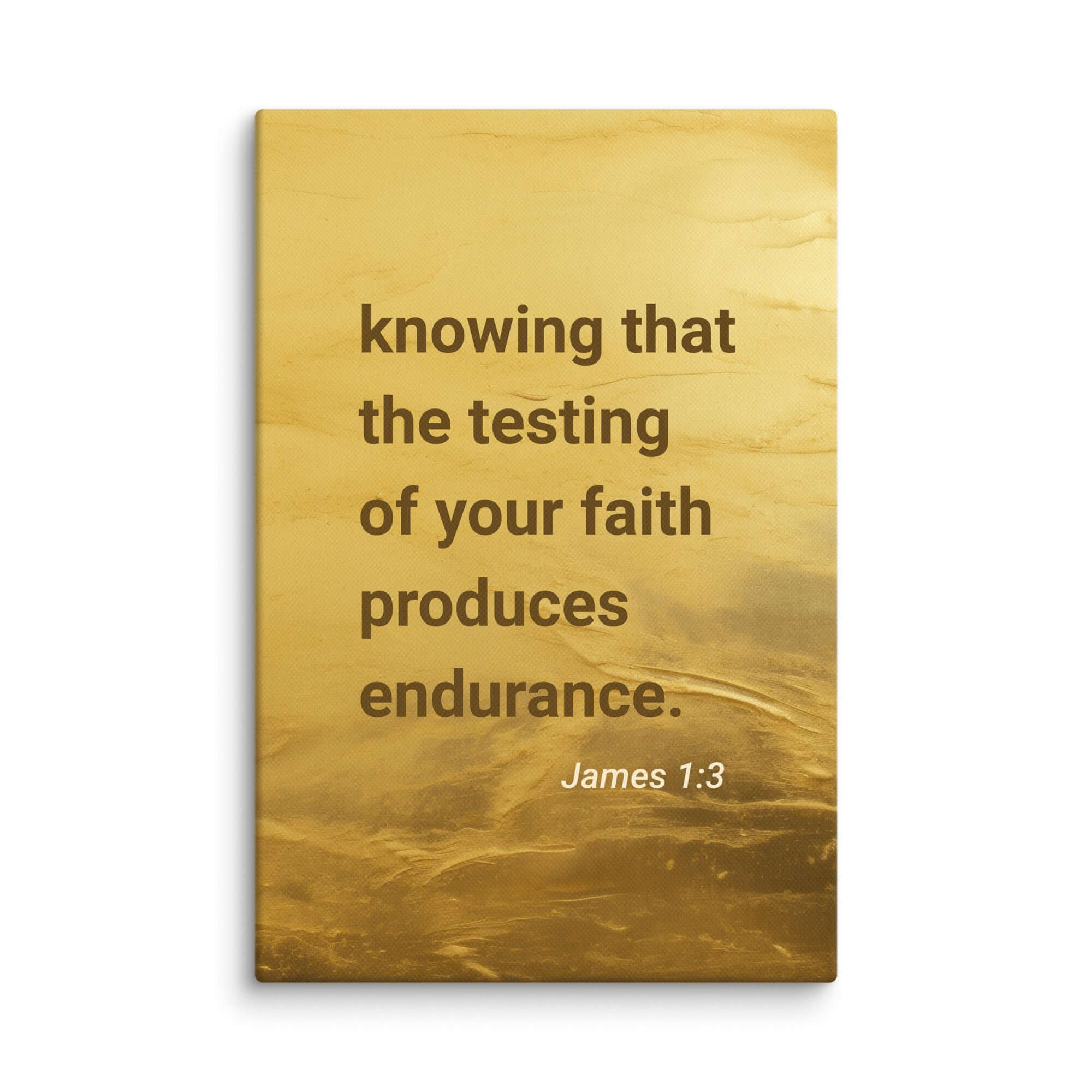 James 1:3 Bible Verse, testing of your faith Canvas Print Wall Art 12″×18″